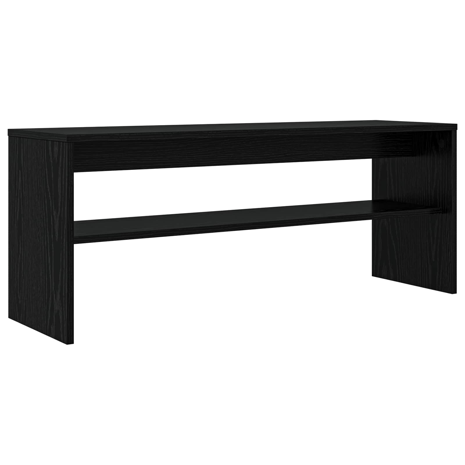 TV-kast Zwart Eiken 100 x 30 x 40 cm Bewerkt hout is nu te koop bij PeponiXL, paradijselijk wonen!