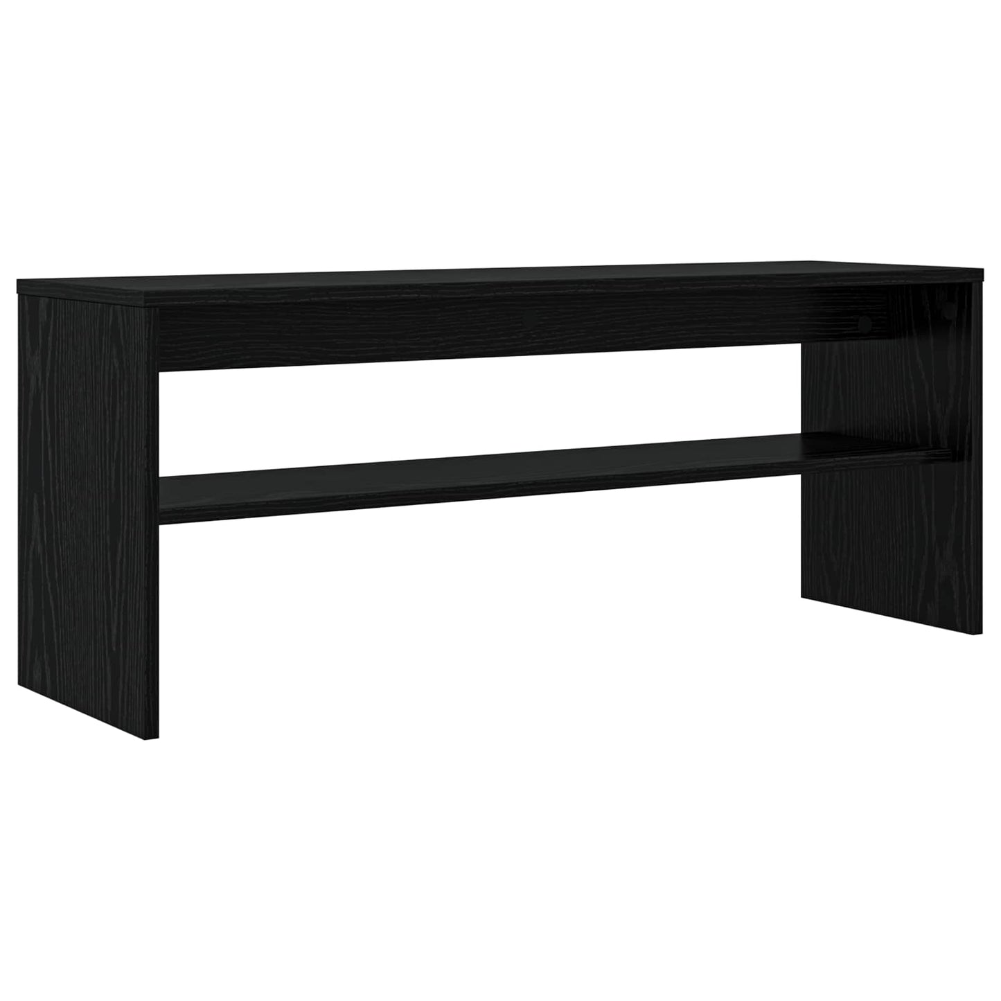 TV-kast Zwart Eiken 100 x 30 x 40 cm Bewerkt hout is nu te koop bij PeponiXL, paradijselijk wonen!