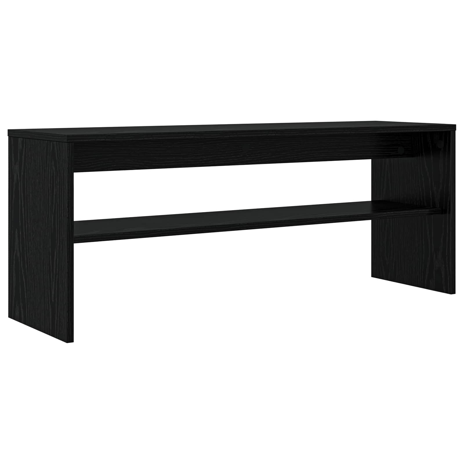 TV-kast Zwart Eiken 100 x 30 x 40 cm Bewerkt hout is nu te koop bij PeponiXL, paradijselijk wonen!