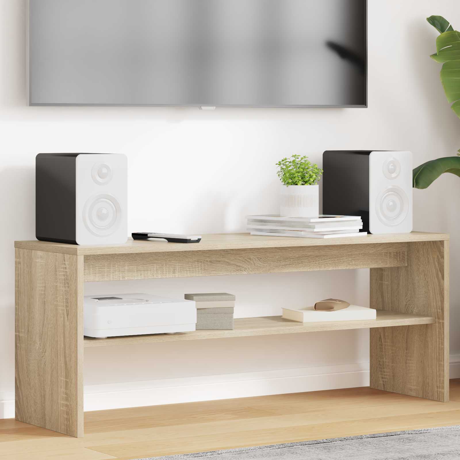 TV-kast Sonoma Eiken 100 x 30 x 40 cm Bewerkt hout is nu te koop bij PeponiXL, paradijselijk wonen!