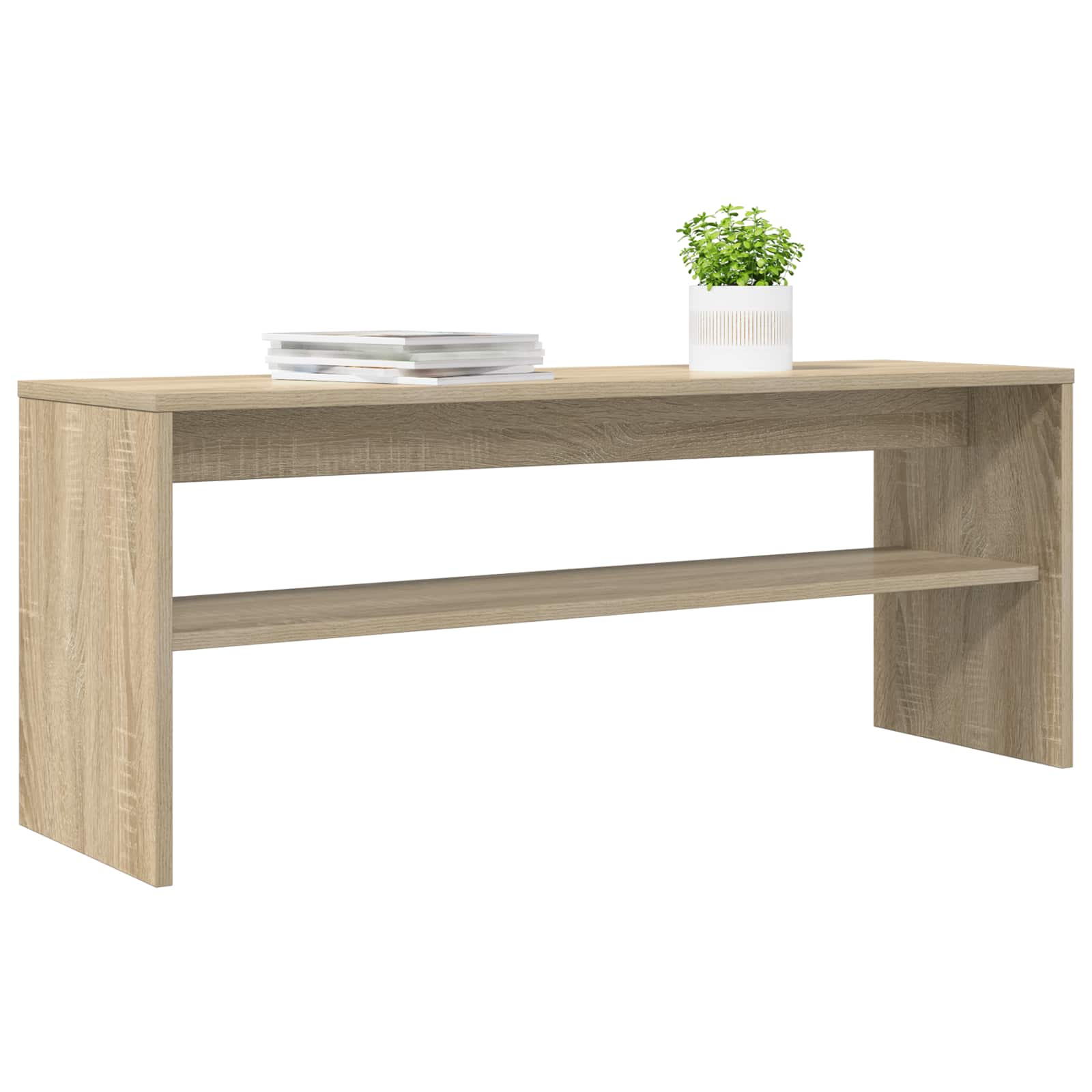 TV-kast Sonoma Eiken 100 x 30 x 40 cm Bewerkt hout is nu te koop bij PeponiXL, paradijselijk wonen!