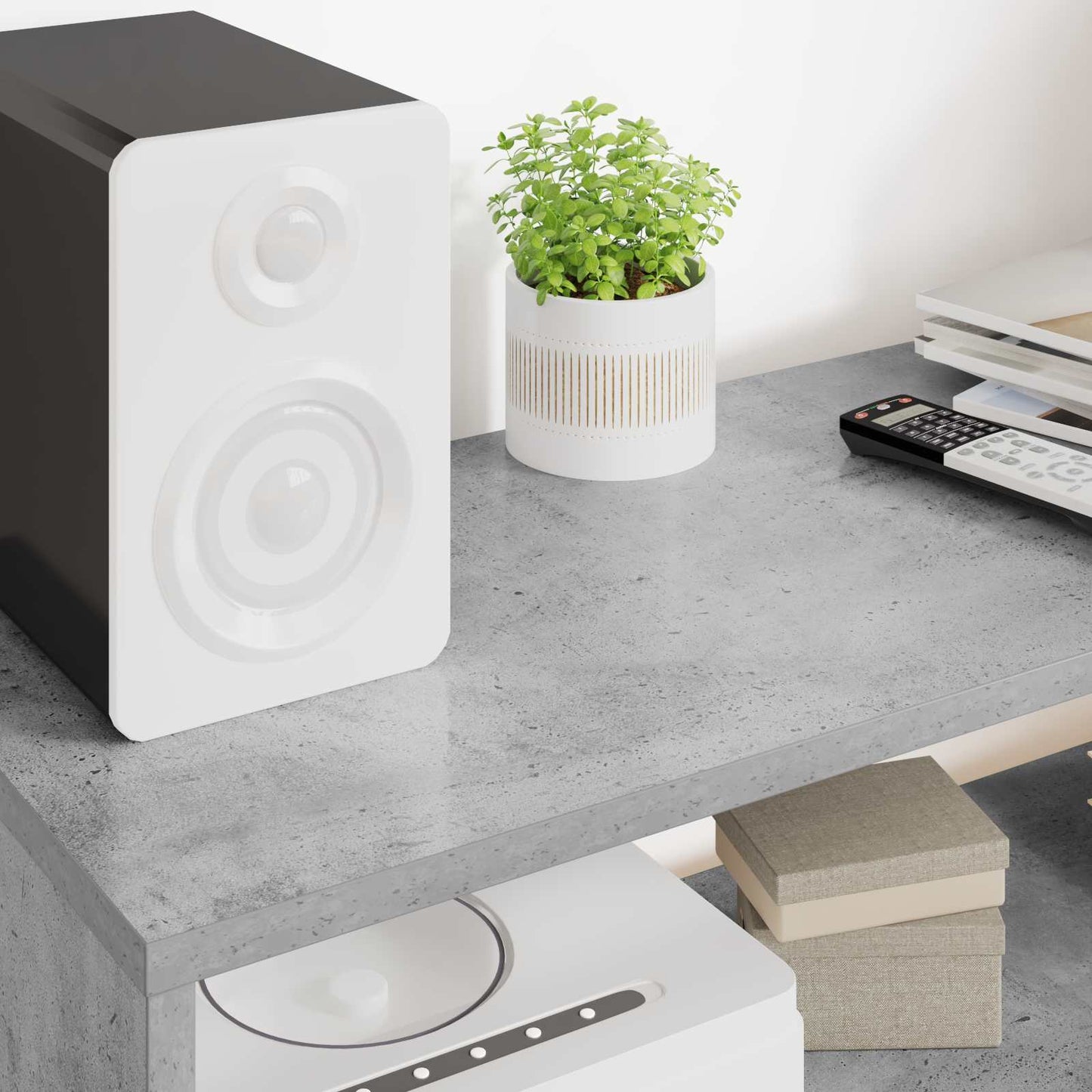 TV-kast Beton Grijs 100 x 30 x 40 cm Bewerkt hout is nu te koop bij PeponiXL, paradijselijk wonen!