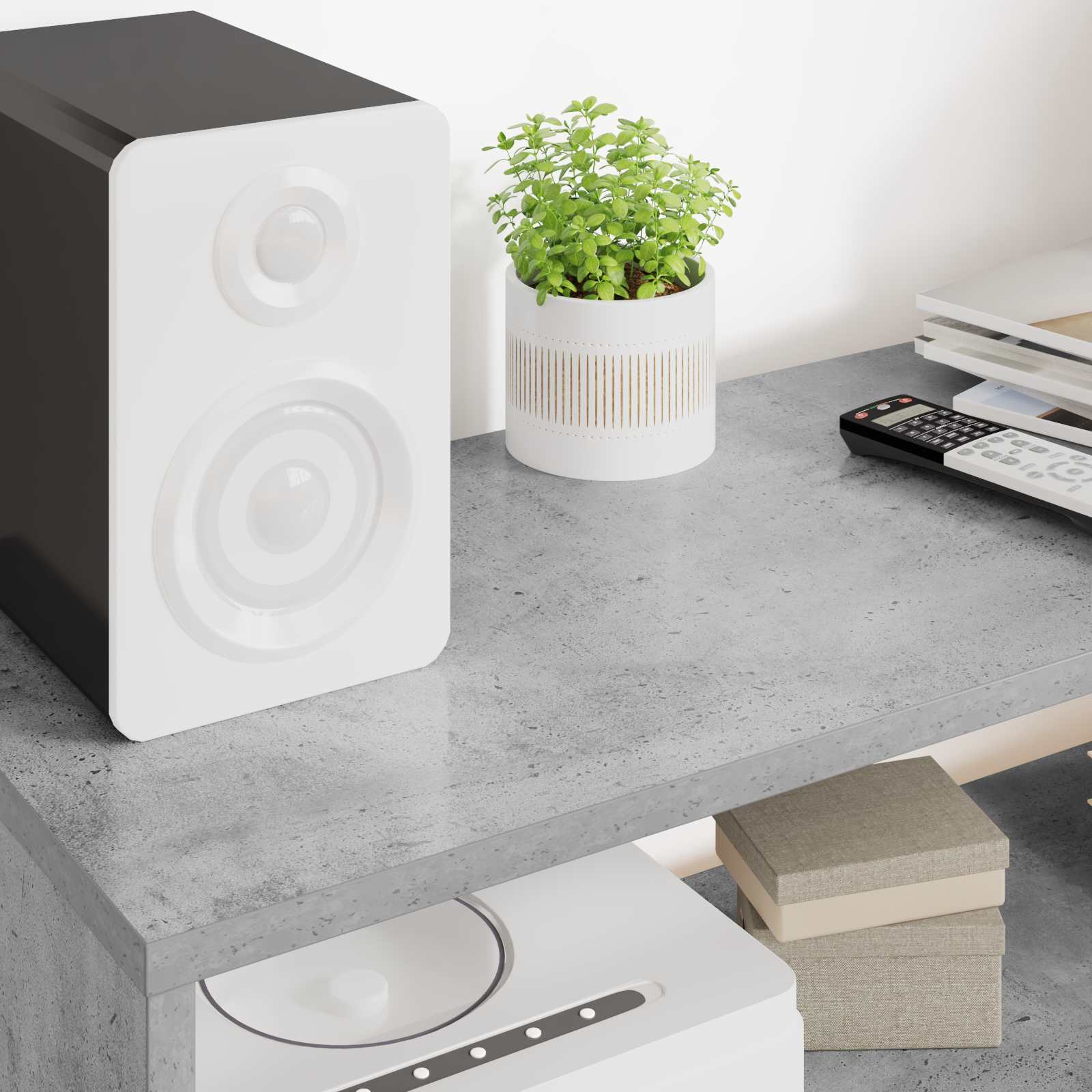 TV-kast Beton Grijs 100 x 30 x 40 cm Bewerkt hout is nu te koop bij PeponiXL, paradijselijk wonen!