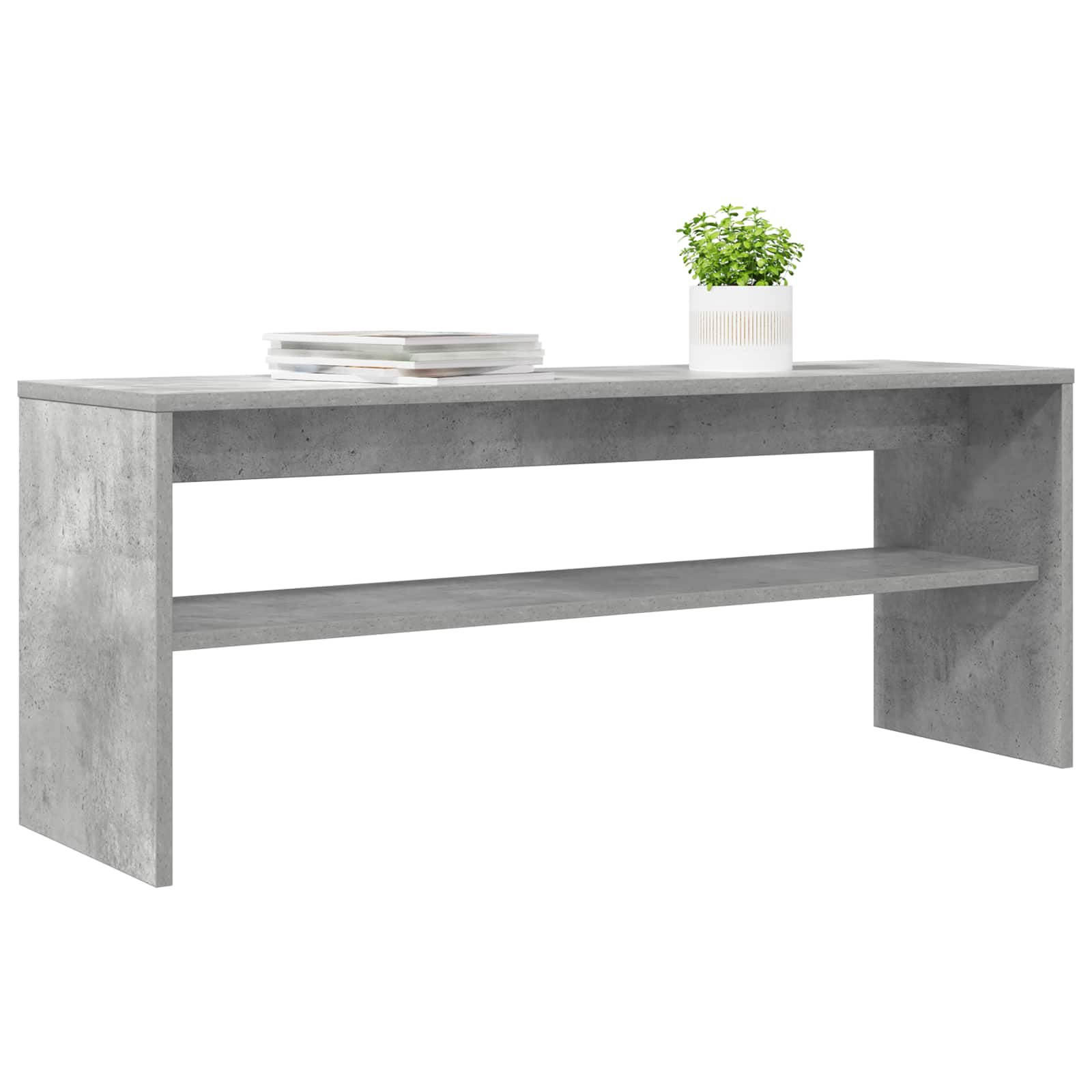 TV-kast Beton Grijs 100 x 30 x 40 cm Bewerkt hout is nu te koop bij PeponiXL, paradijselijk wonen!