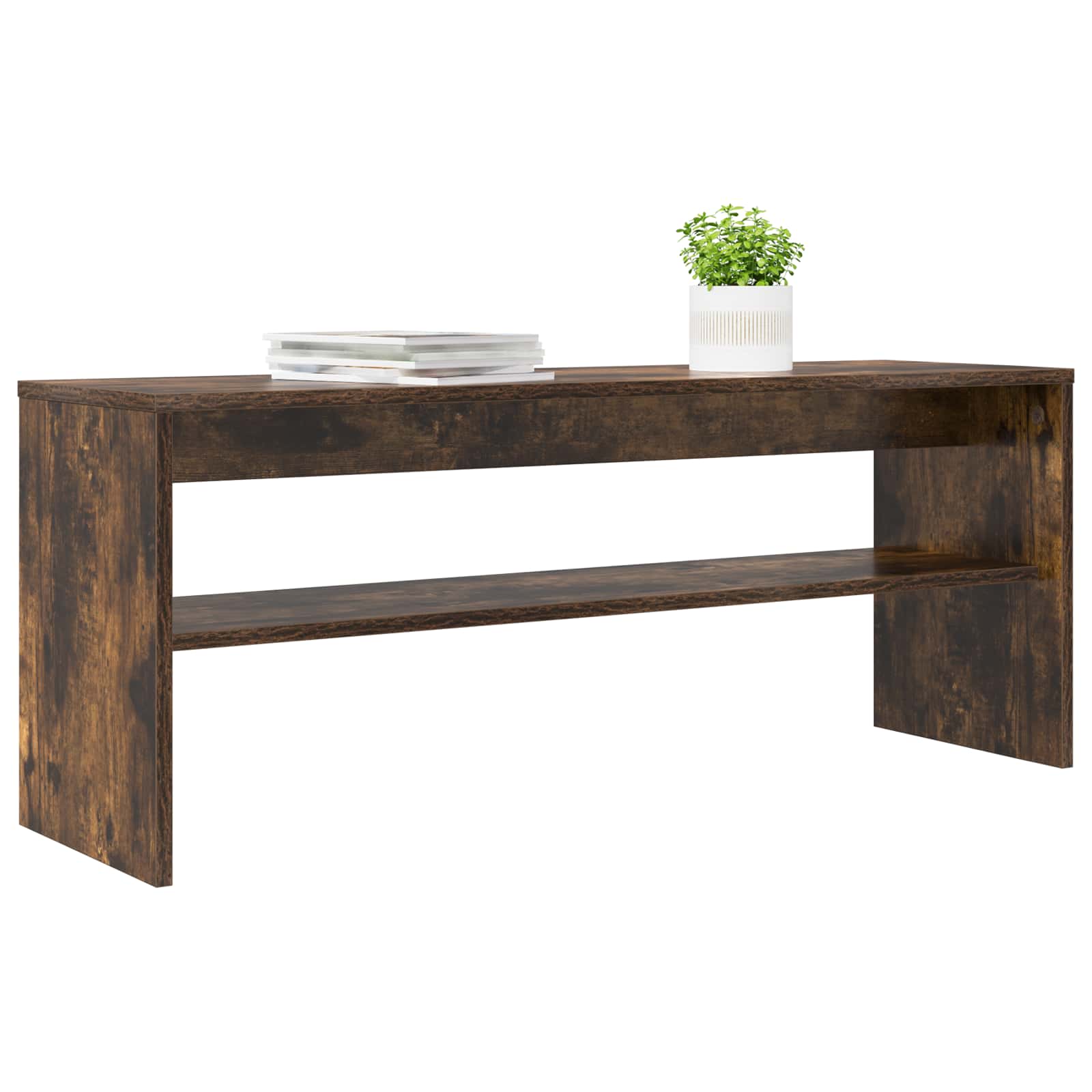 TV-kast Gerookt eiken 100 x 30 x 40 cm Bewerkt hout is nu te koop bij PeponiXL, paradijselijk wonen!