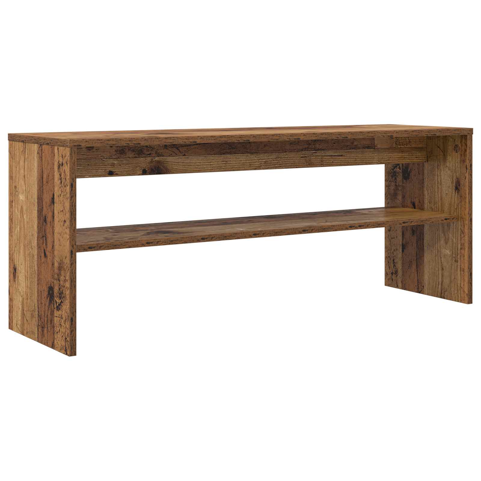 TV-kast Oudhout 100 x 30 x 40 cm Bewerkt hout is nu te koop bij PeponiXL, paradijselijk wonen!