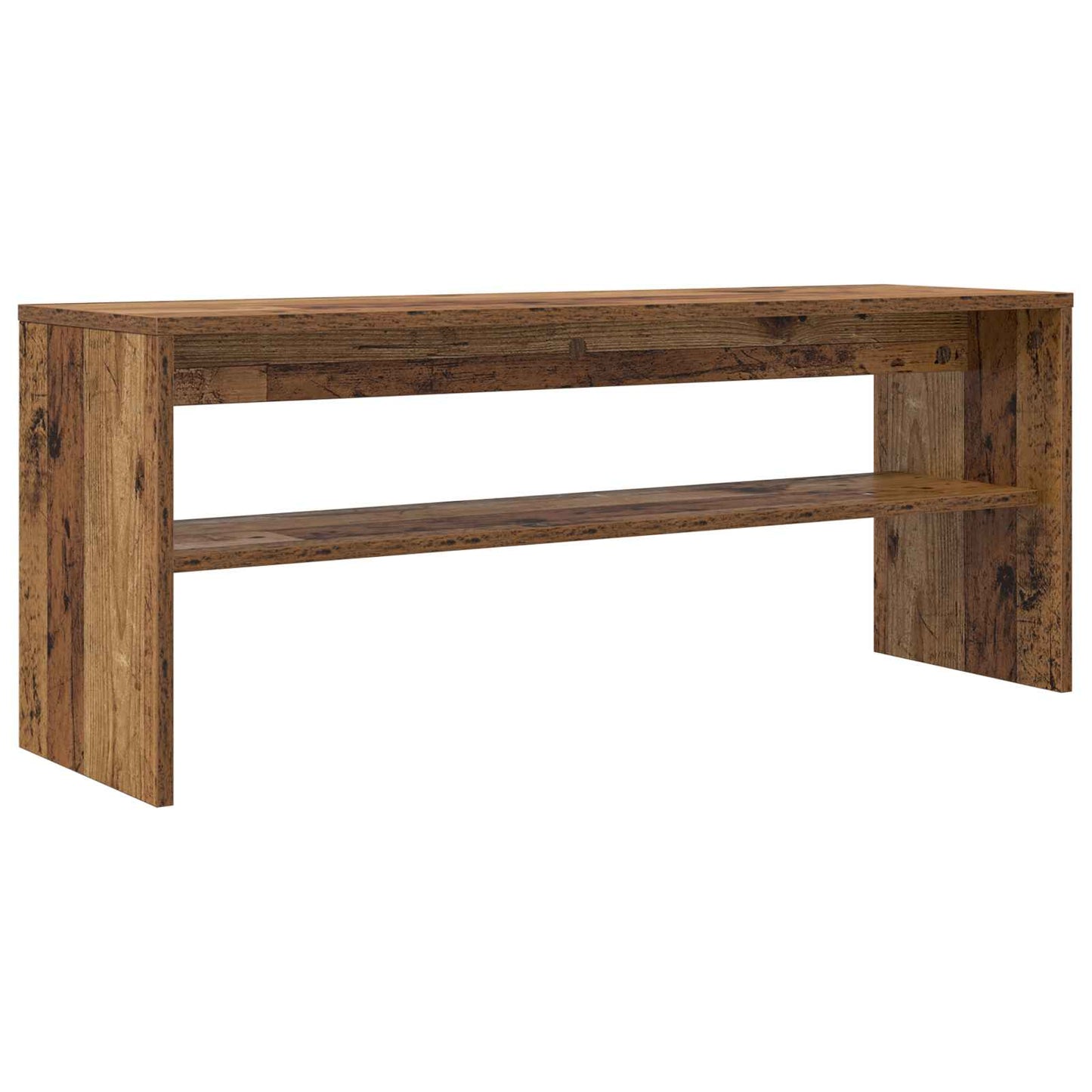 TV-kast Oudhout 100 x 30 x 40 cm Bewerkt hout is nu te koop bij PeponiXL, paradijselijk wonen!