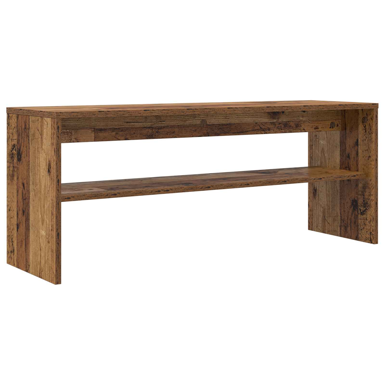 TV-kast Oudhout 100 x 30 x 40 cm Bewerkt hout is nu te koop bij PeponiXL, paradijselijk wonen!