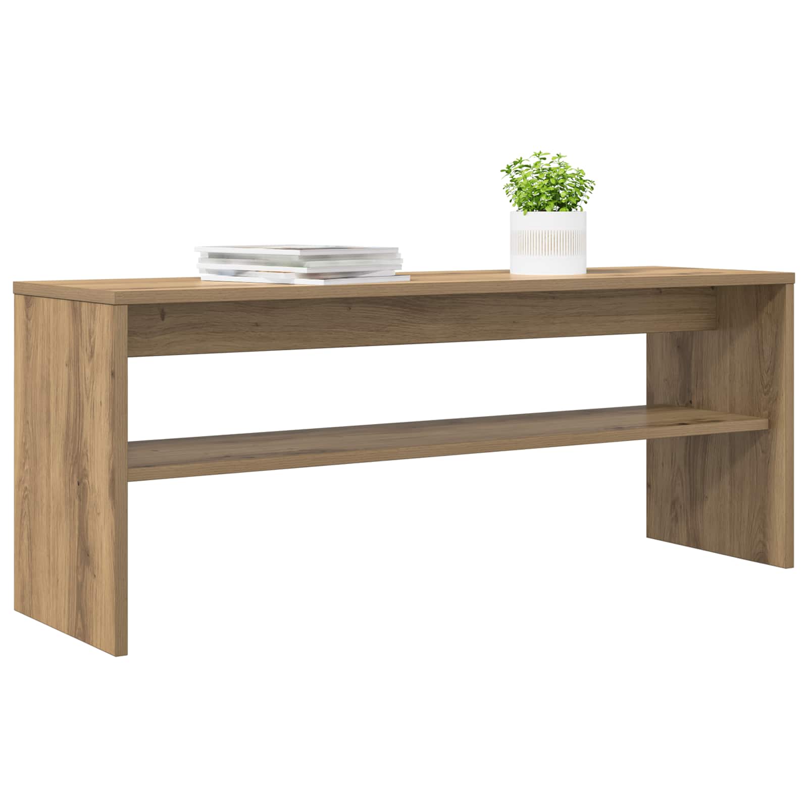 TV-kast Artisan Eiken 100 x 30 x 40 cm Bewerkt hout is nu te koop bij PeponiXL, paradijselijk wonen!