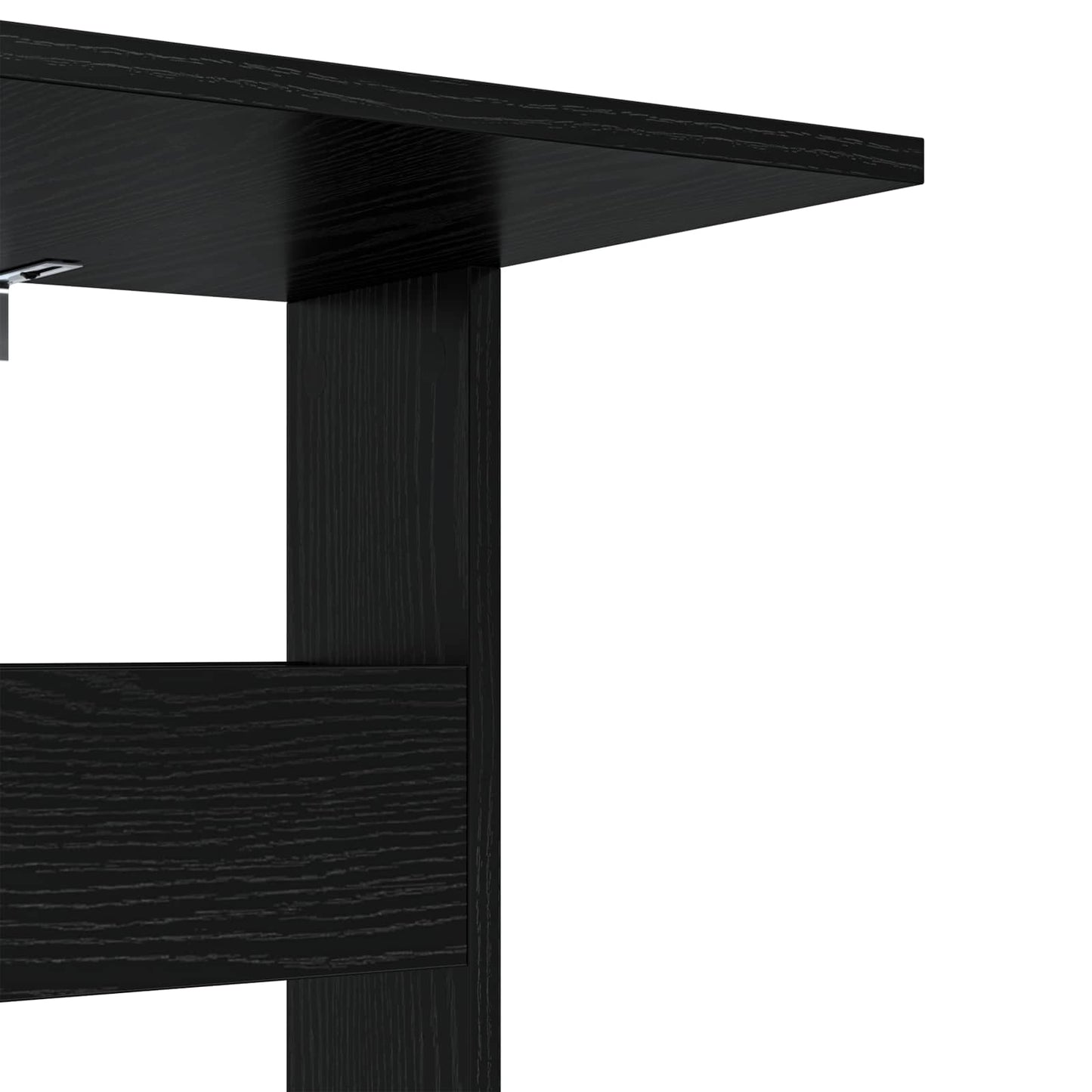 Bijzettafel Zwart Eiken 40 x 35 x 60,5 cm Bewerkt hout is nu te koop bij PeponiXL, paradijselijk wonen!