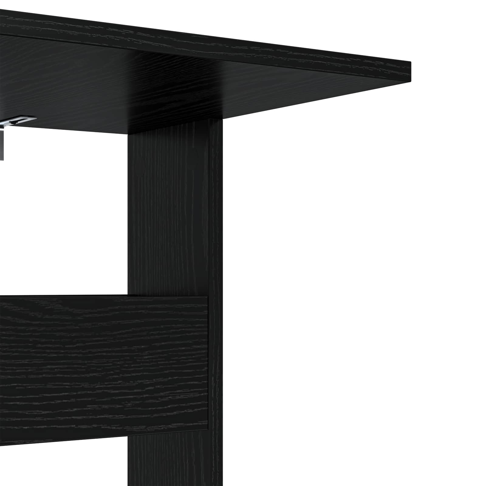 Bijzettafel Zwart Eiken 40 x 35 x 60,5 cm Bewerkt hout is nu te koop bij PeponiXL, paradijselijk wonen!