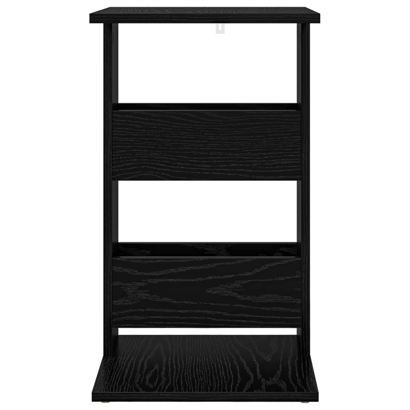Bijzettafel Zwart Eiken 40 x 35 x 60,5 cm Bewerkt hout is nu te koop bij PeponiXL, paradijselijk wonen!