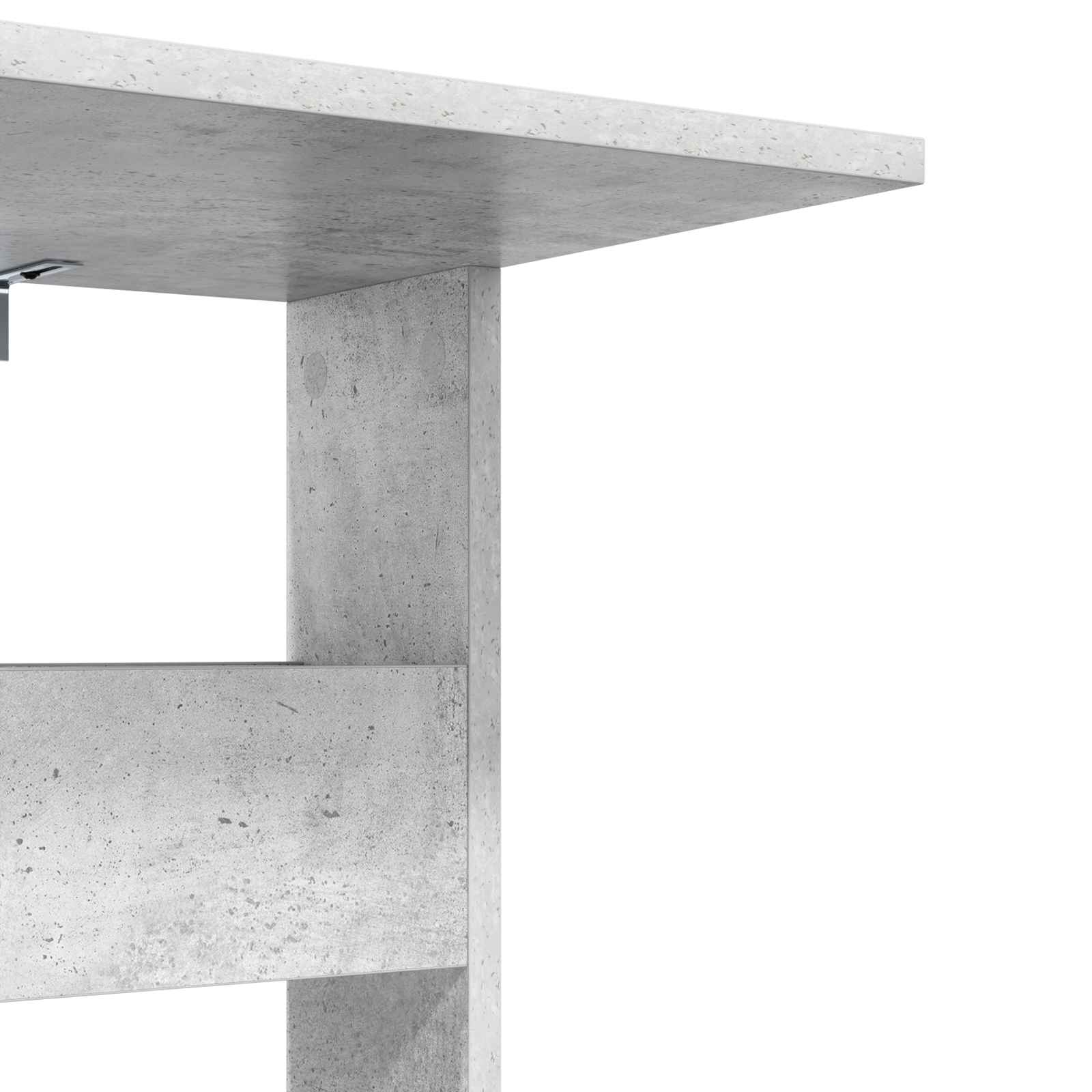 Bijzettafel Beton Grijs 40 x 35 x 60,5 cm Bewerkt hout is nu te koop bij PeponiXL, paradijselijk wonen!