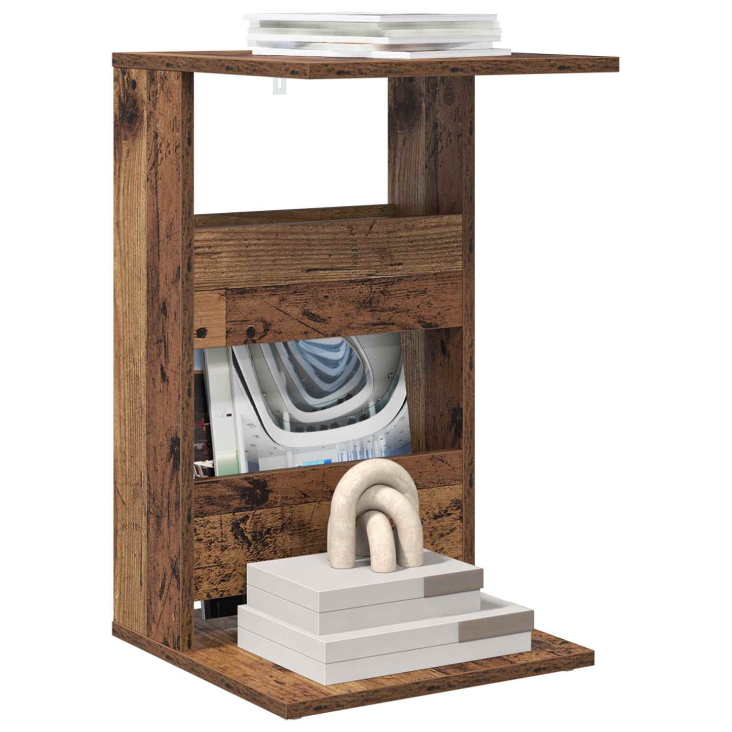 Bijzettafel Oudhout 40 x 35 x 60,5 cm Bewerkt hout is nu te koop bij PeponiXL, paradijselijk wonen!