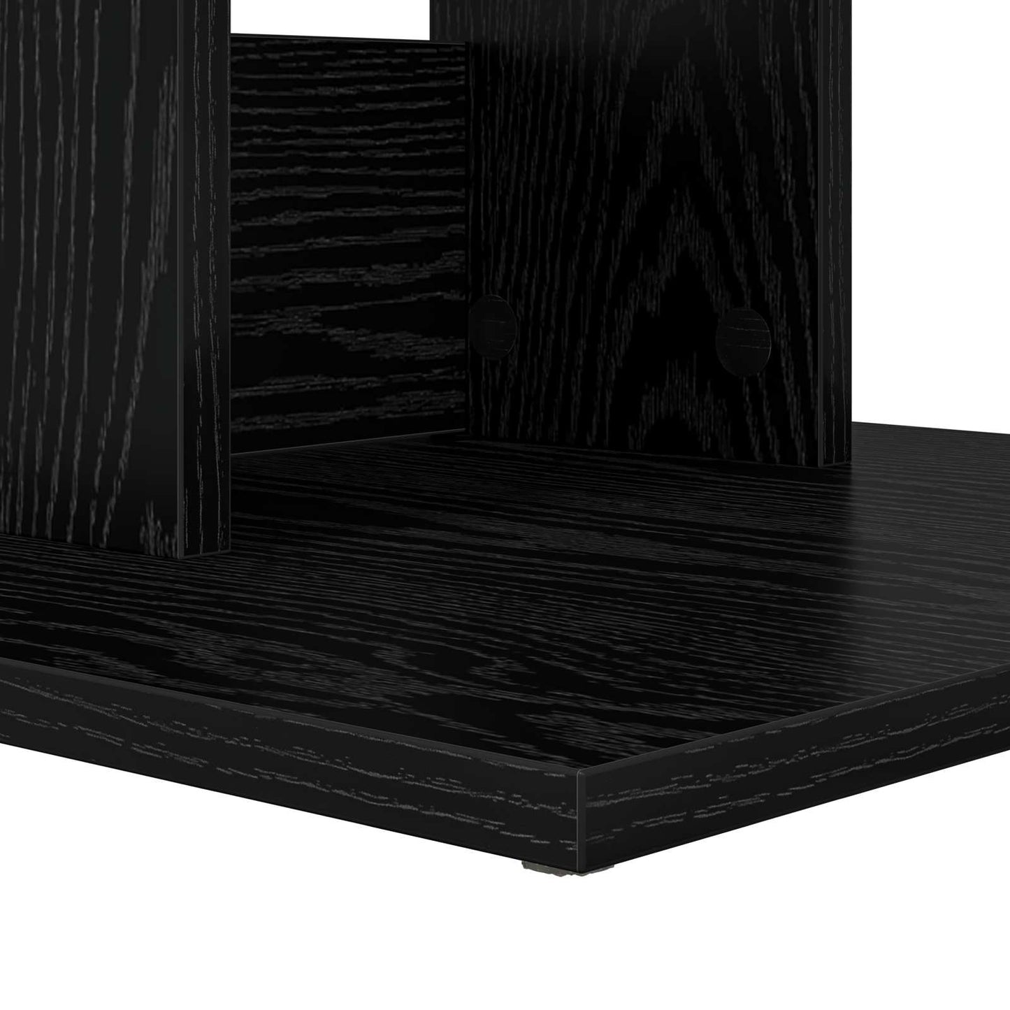 Bijzettafel Zwart Eiken 45 x 40 x 62,5 cm Bewerkt hout is nu te koop bij PeponiXL, paradijselijk wonen!