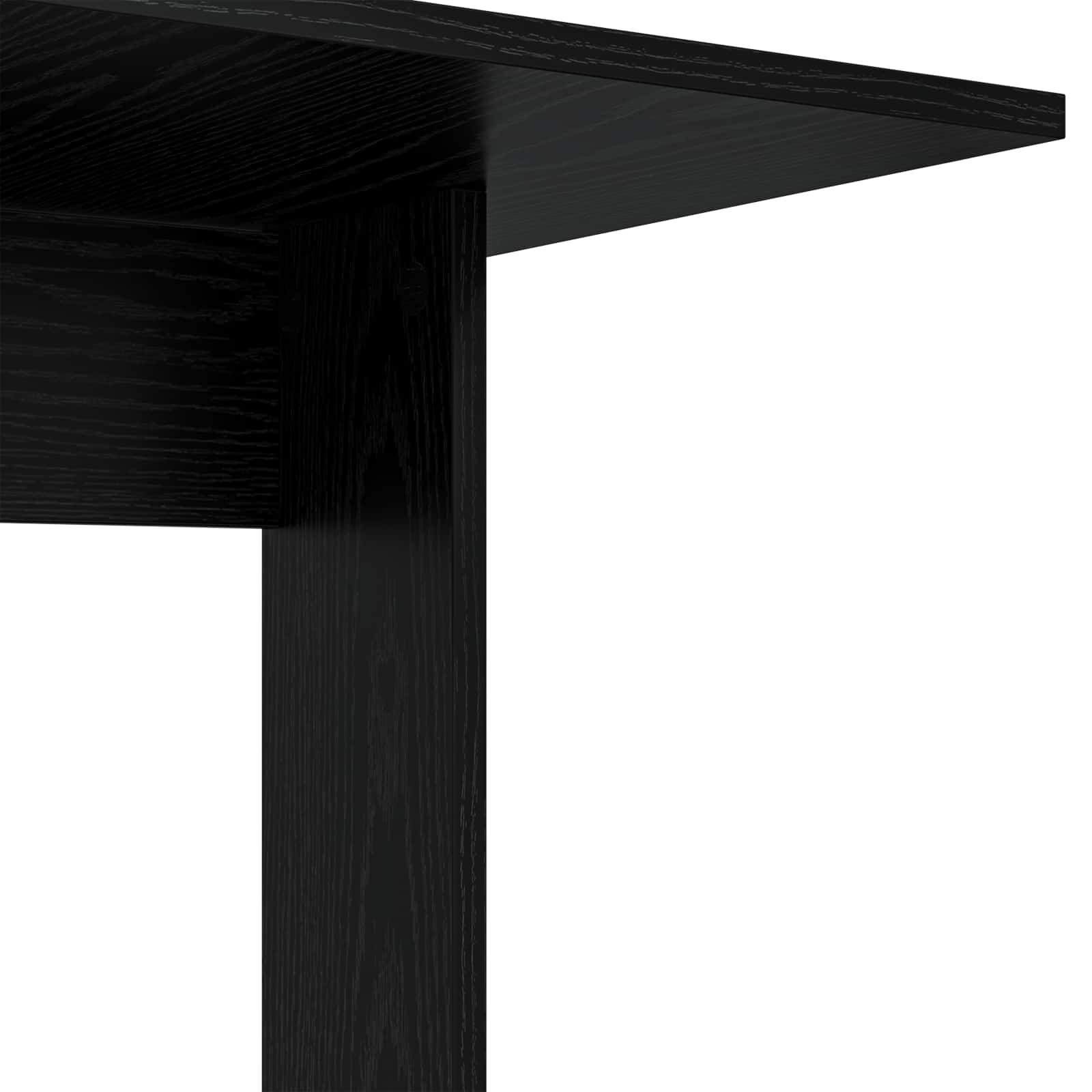 Bijzettafel Zwart Eiken 45 x 40 x 62,5 cm Bewerkt hout is nu te koop bij PeponiXL, paradijselijk wonen!