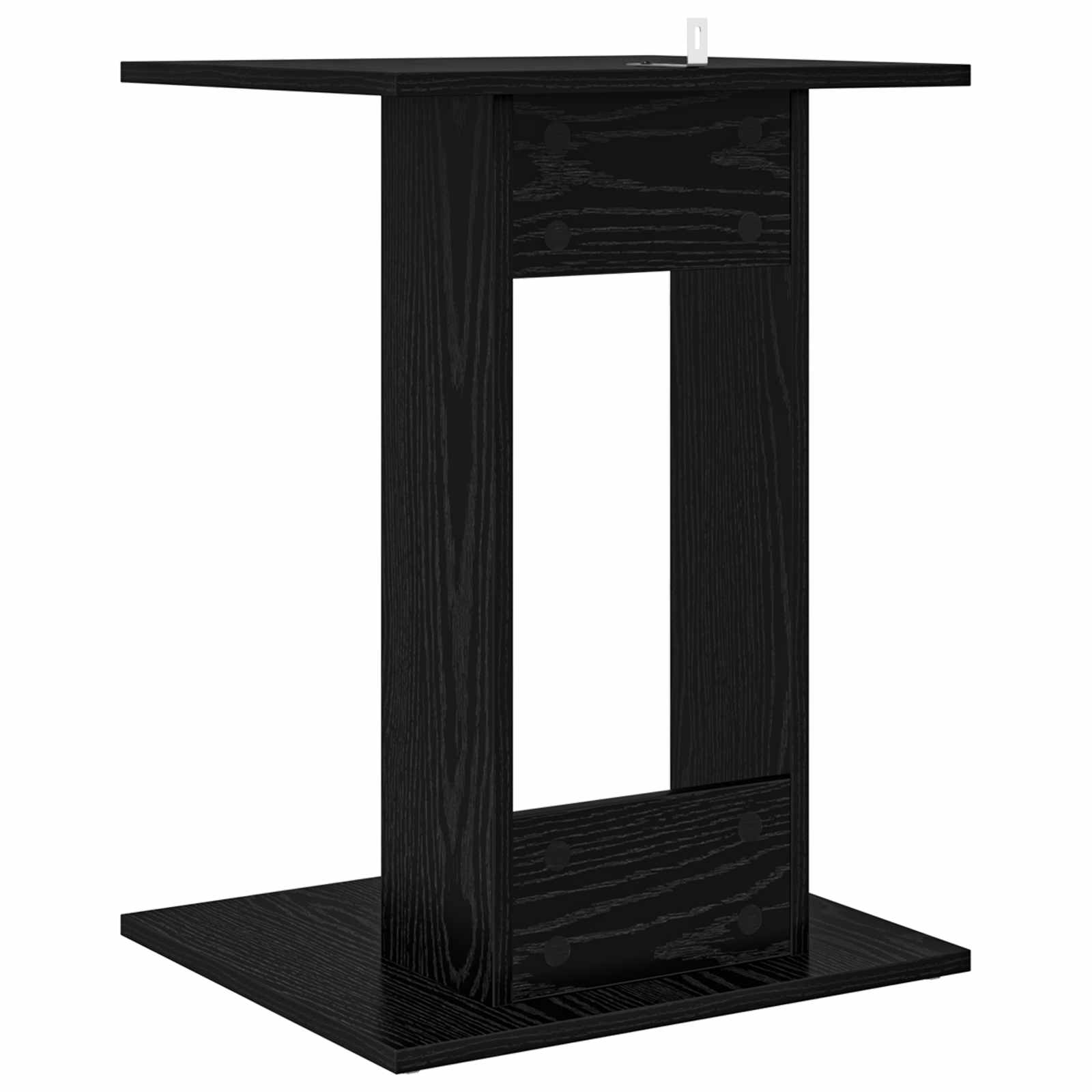 Bijzettafel Zwart Eiken 45 x 40 x 62,5 cm Bewerkt hout is nu te koop bij PeponiXL, paradijselijk wonen!