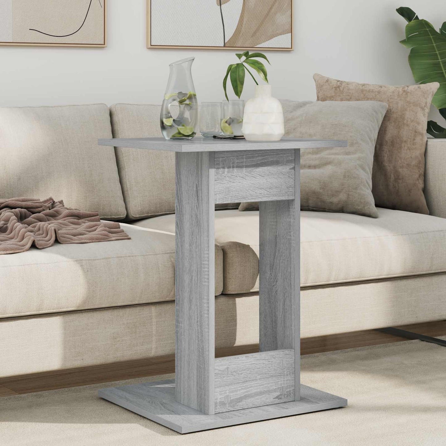 Bijzettafel Grijs Sonoma 45 x 40 x 62,5 cm Bewerkt hout is nu te koop bij PeponiXL, paradijselijk wonen!