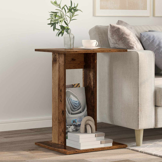 Bijzettafel Oudhout 45 x 40 x 62,5 cm Bewerkt hout is nu te koop bij PeponiXL, paradijselijk wonen!