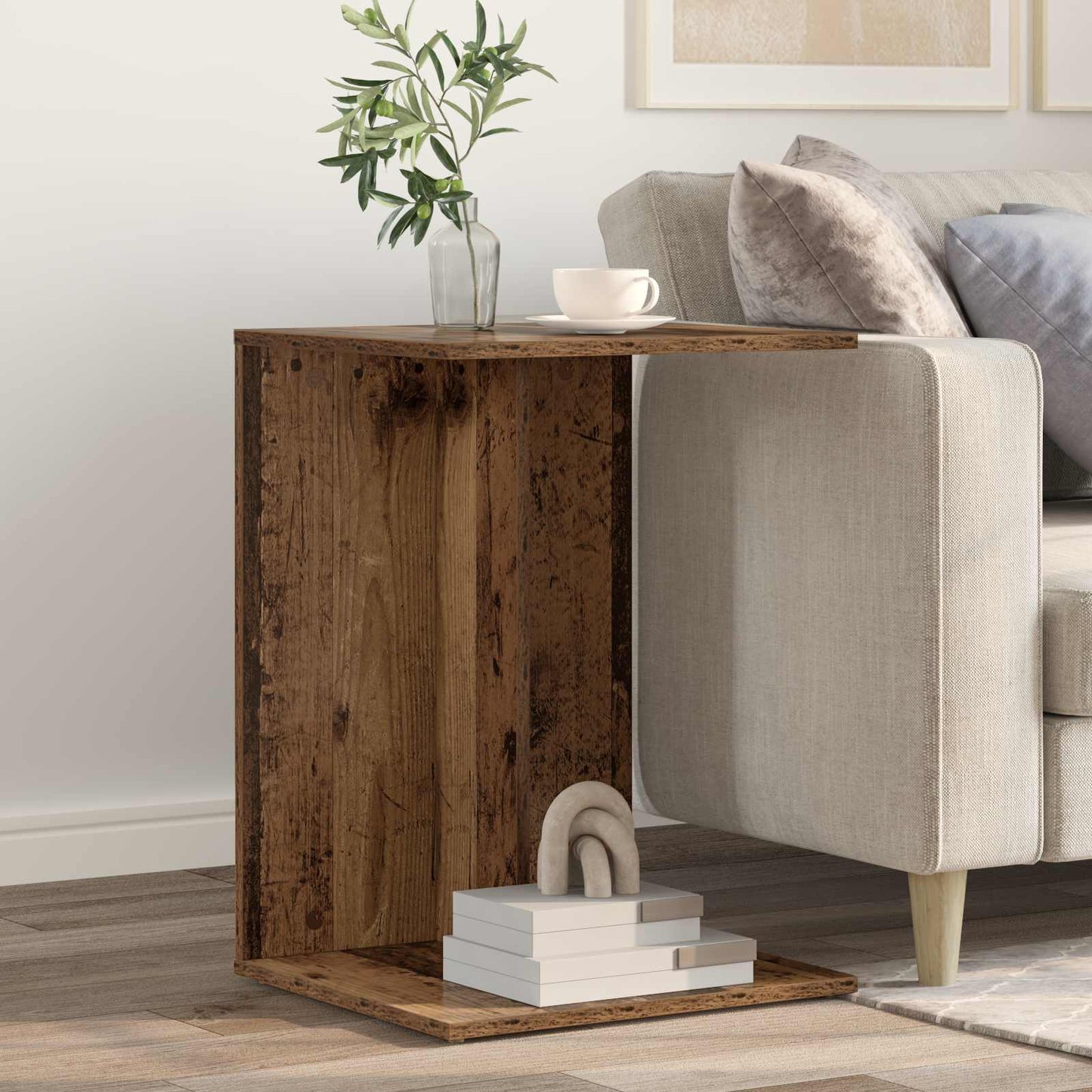 Bijzettafel Oudhout 45 x 40 x 62,5 cm Bewerkt hout is nu te koop bij PeponiXL, paradijselijk wonen!