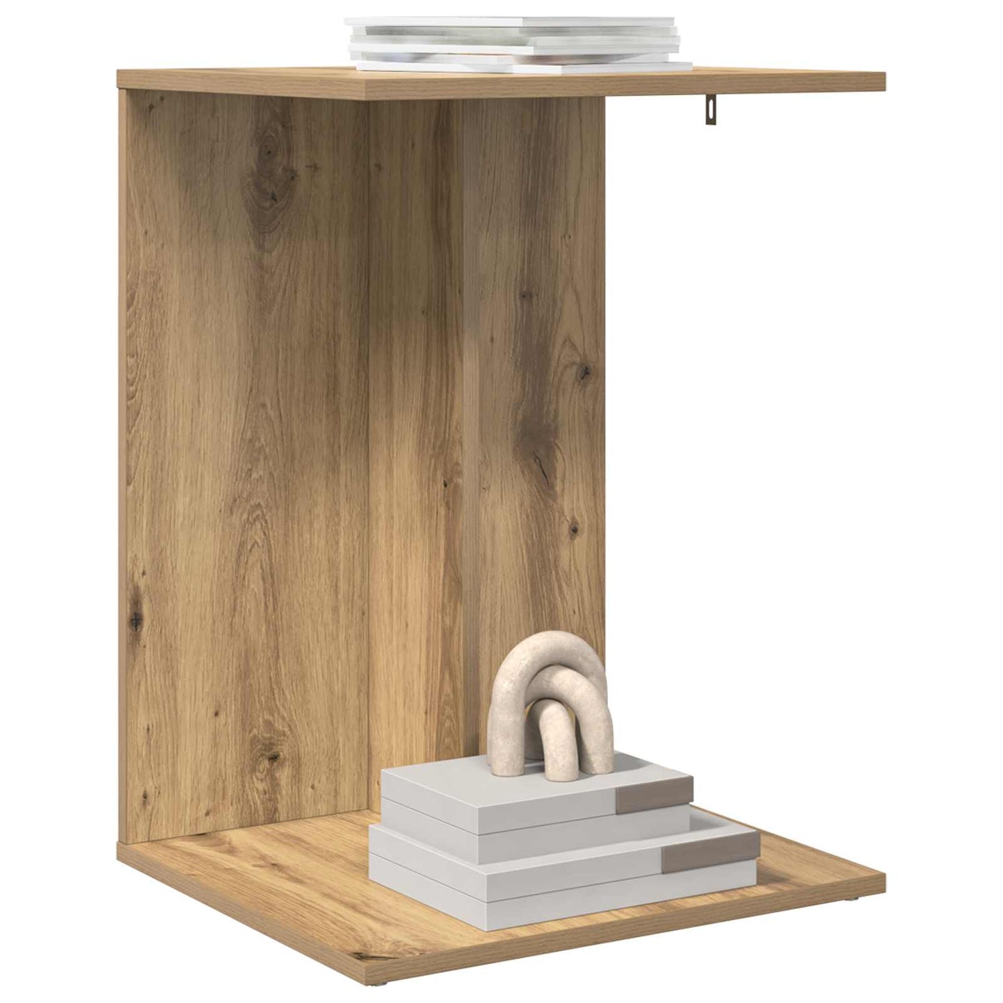 Bijzettafel Artisan Eiken 45 x 40 x 62,5 cm Bewerkt hout is nu te koop bij PeponiXL, paradijselijk wonen!