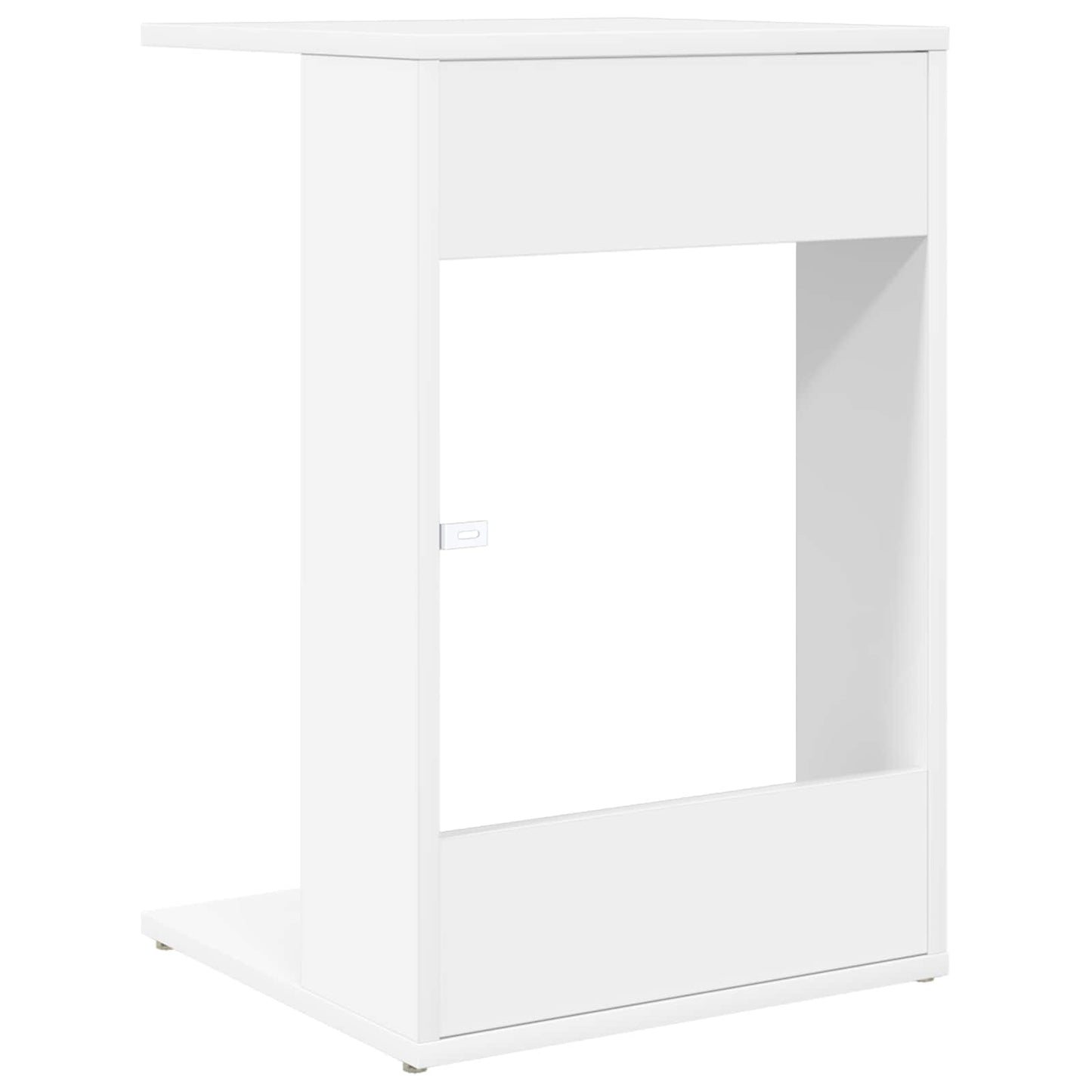 Bijzettafel Wit 40 x 38 x 62,5 cm Bewerkt hout is nu te koop bij PeponiXL, paradijselijk wonen!