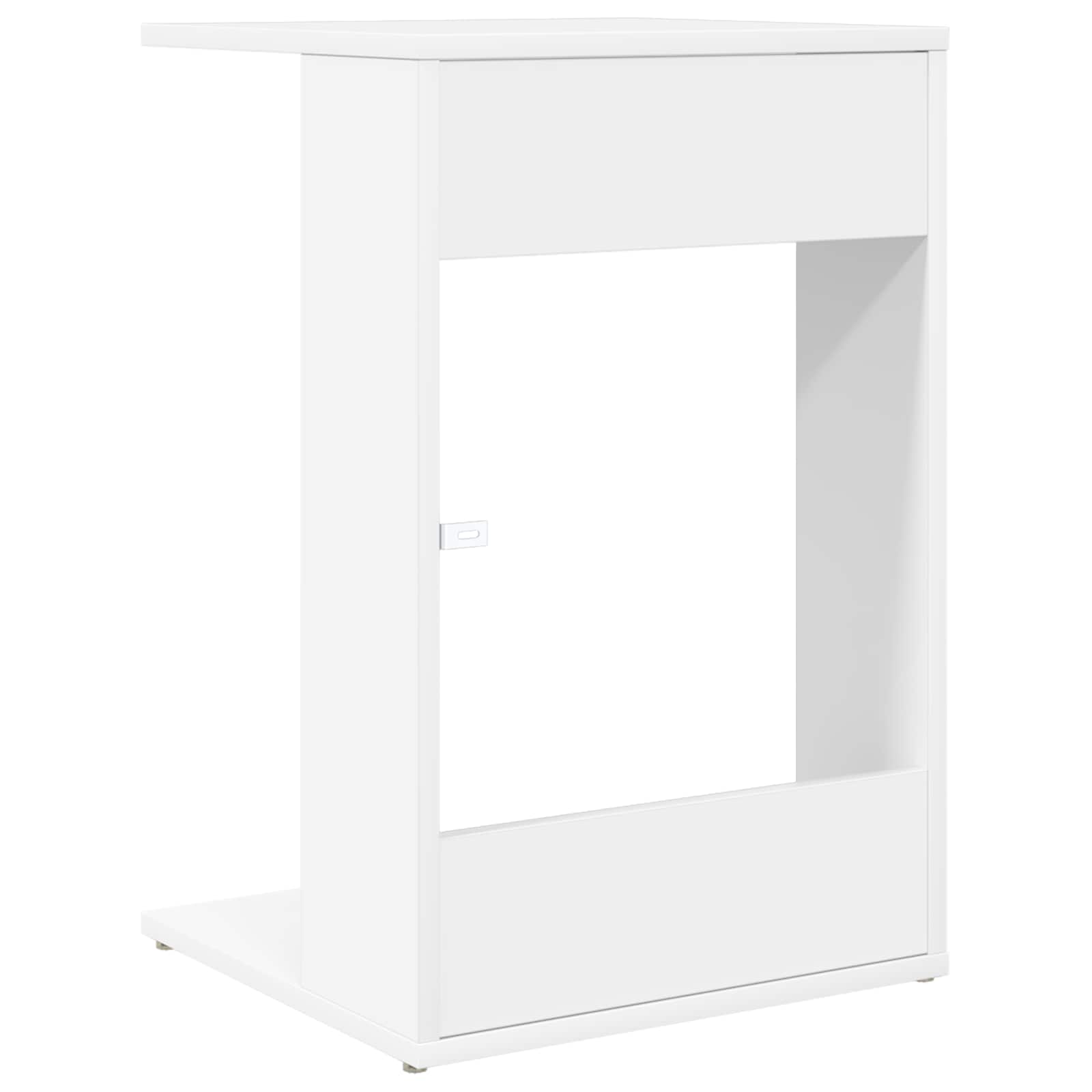 Bijzettafel Wit 40 x 38 x 62,5 cm Bewerkt hout is nu te koop bij PeponiXL, paradijselijk wonen!