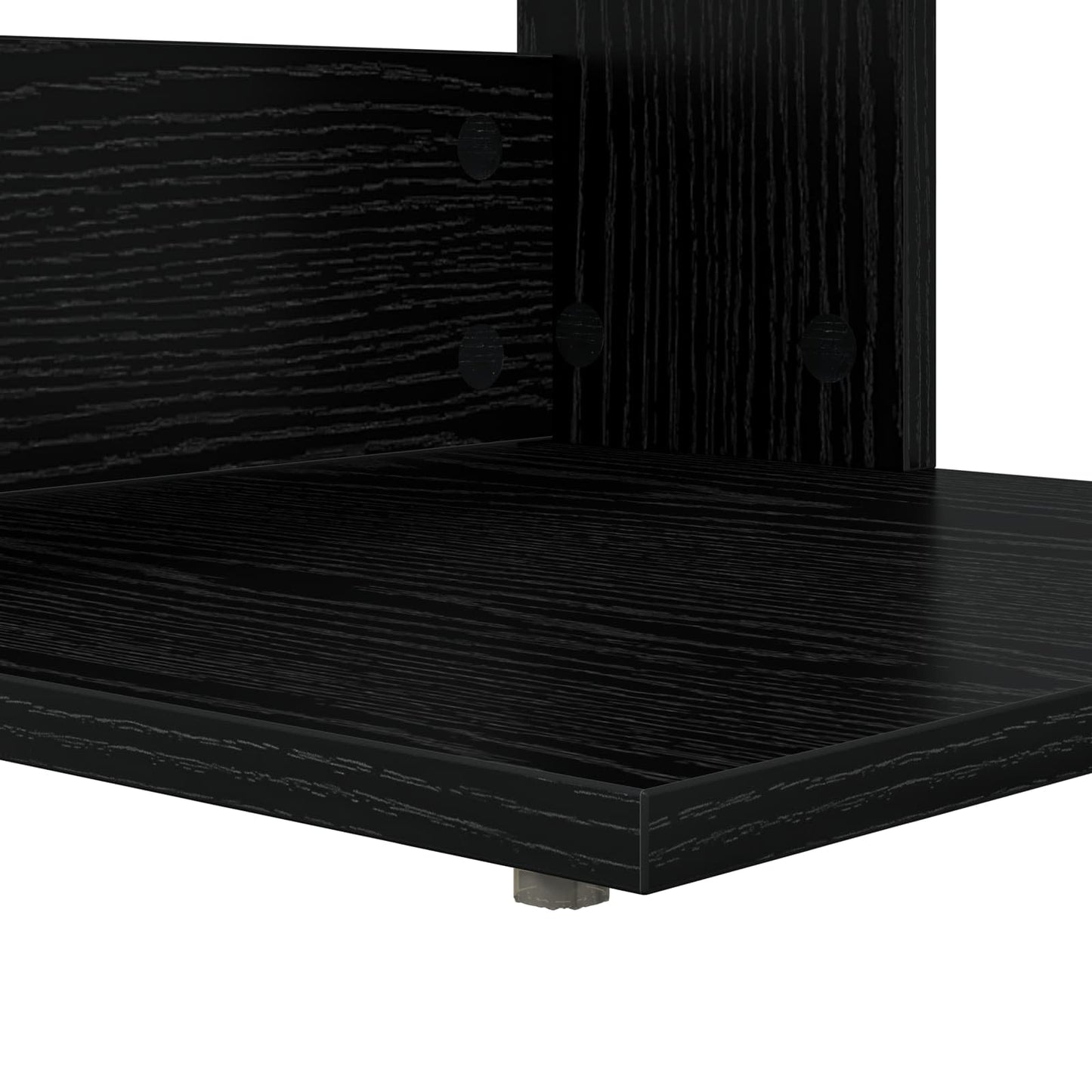 Bijzettafel Zwart Eiken 40 x 38 x 62,5 cm Bewerkt hout is nu te koop bij PeponiXL, paradijselijk wonen!
