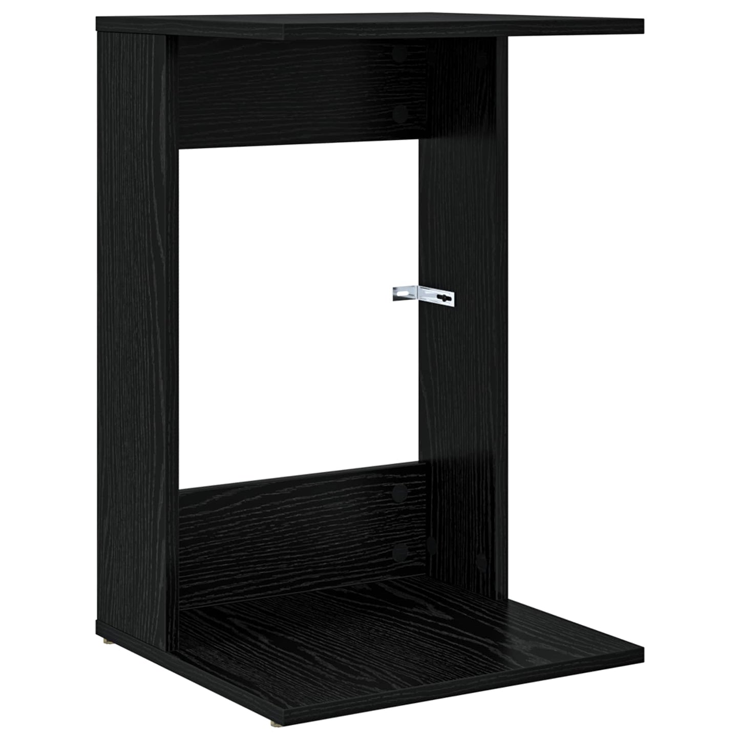 Bijzettafel Zwart Eiken 40 x 38 x 62,5 cm Bewerkt hout is nu te koop bij PeponiXL, paradijselijk wonen!