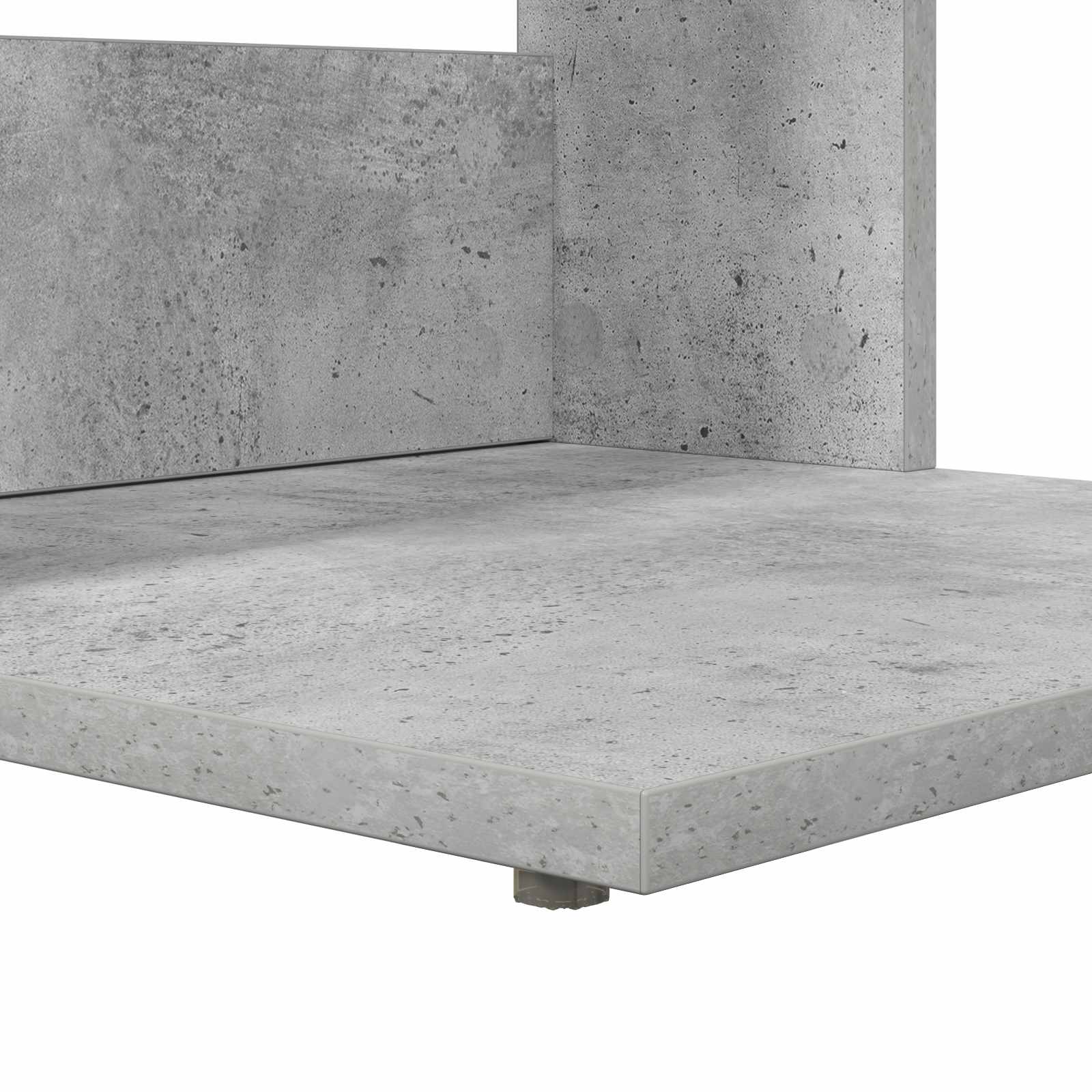 Bijzettafel Beton Grijs 40 x 38 x 62,5 cm Bewerkt hout is nu te koop bij PeponiXL, paradijselijk wonen!