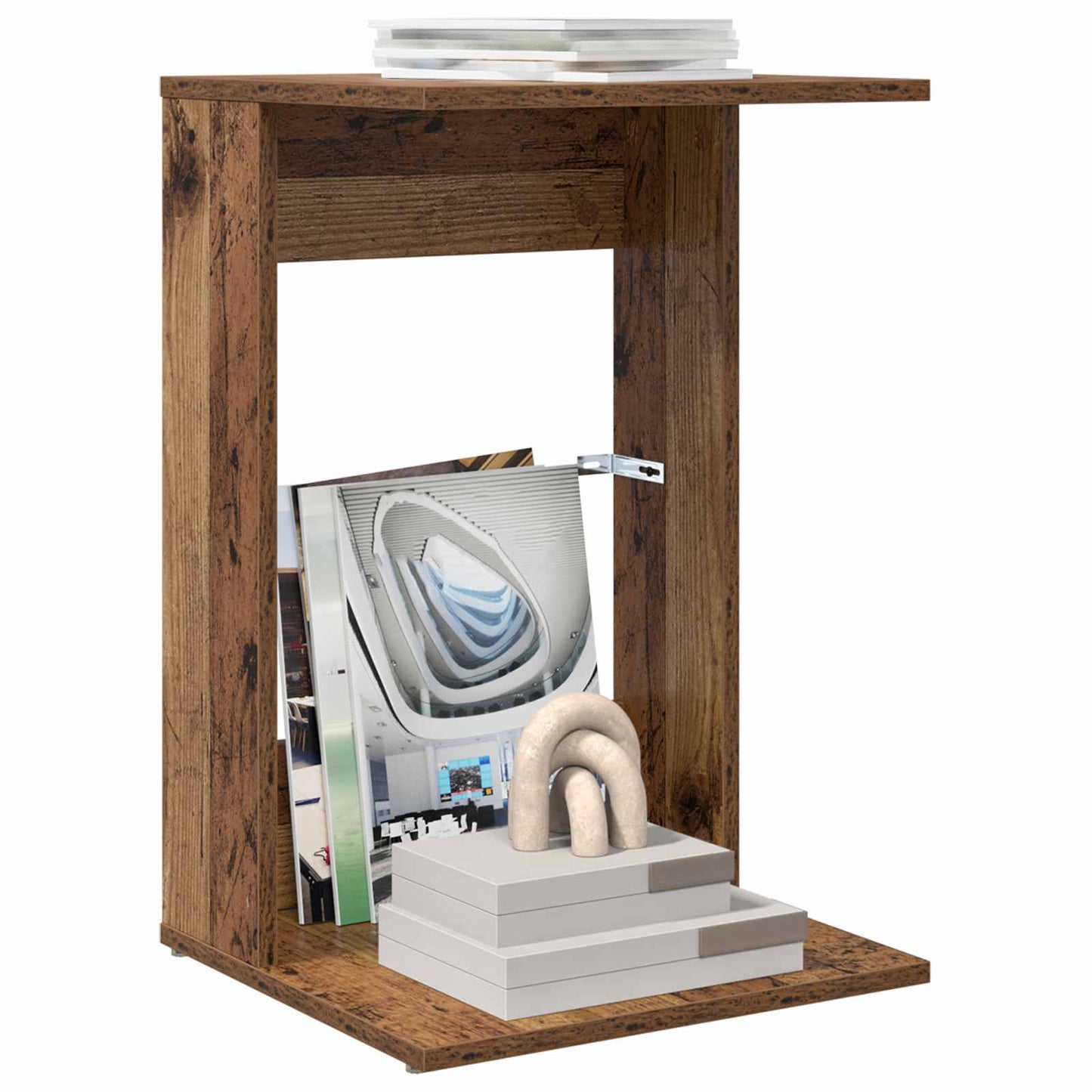 Bijzettafel Oudhout 40 x 38 x 62,5 cm Bewerkt hout is nu te koop bij PeponiXL, paradijselijk wonen!
