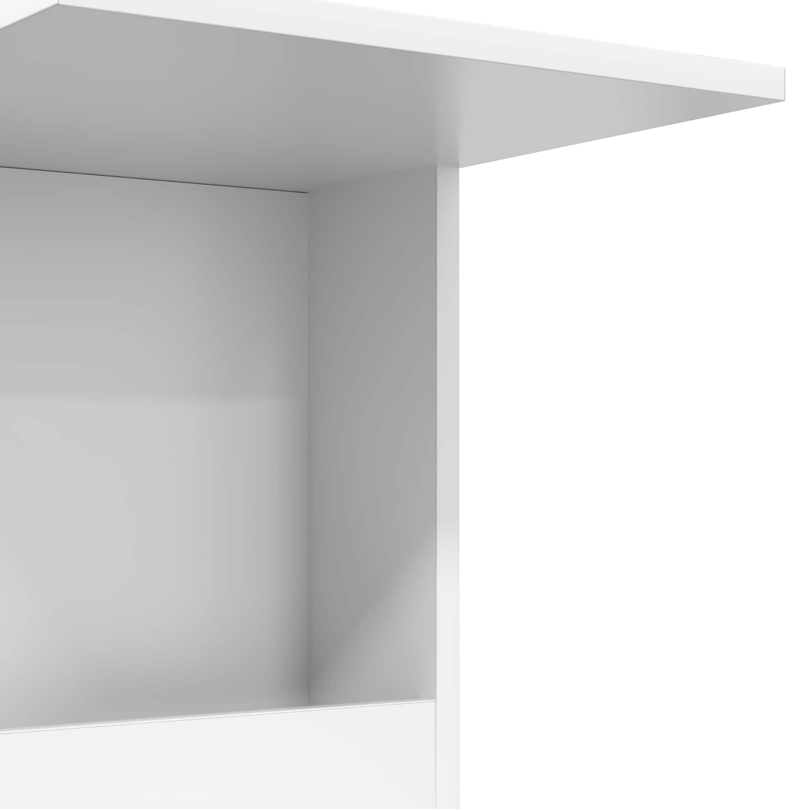 Bijzettafel met wiel Wit 40 x 35 x 60 cm Bewerkt hout is nu te koop bij PeponiXL, paradijselijk wonen!