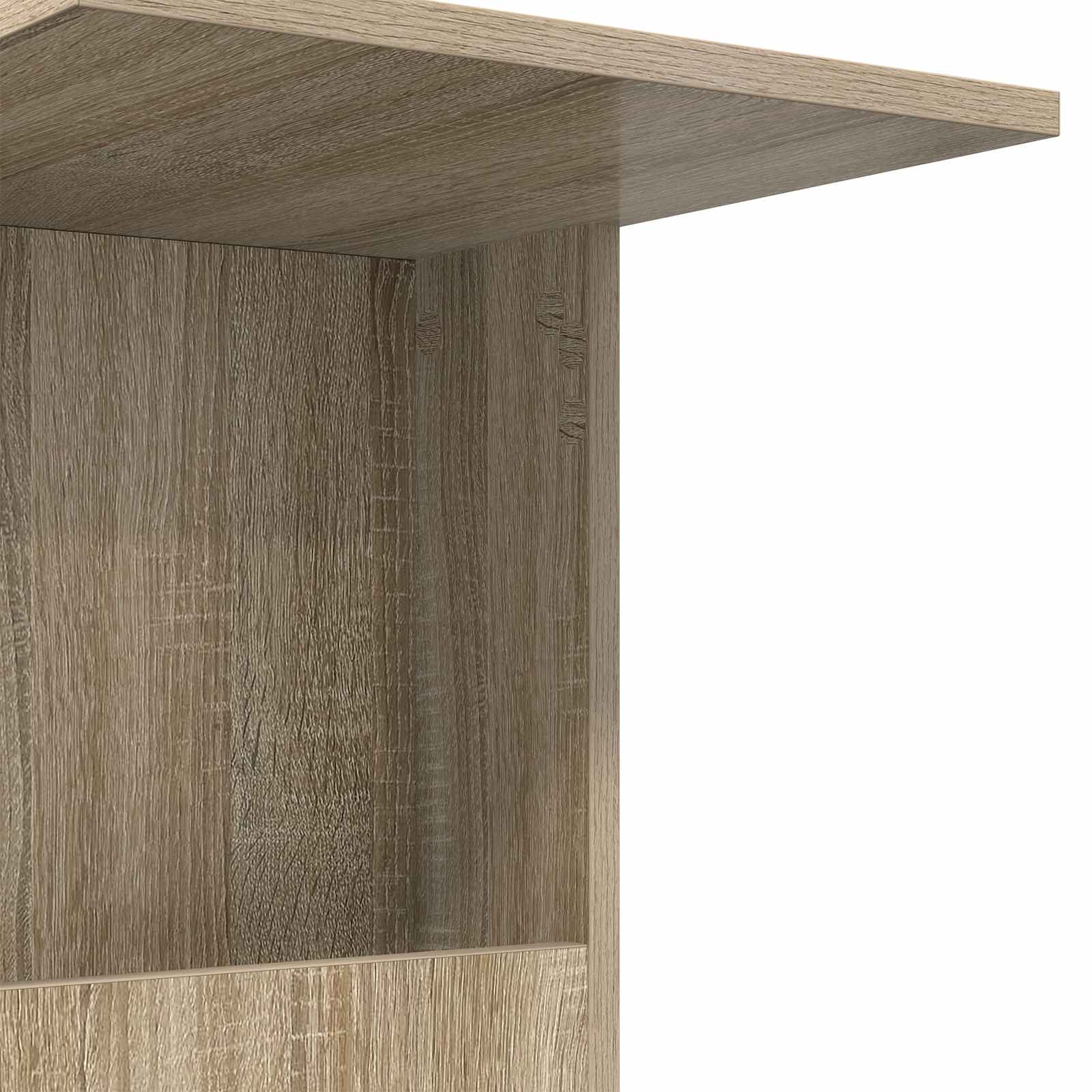 Bijzettafel met wiel Sonoma Eiken 40 x 35 x 60 cm Bewerkt hout is nu te koop bij PeponiXL, paradijselijk wonen!
