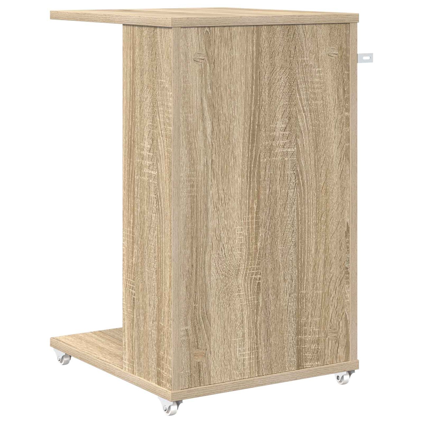 Bijzettafel met wiel Sonoma Eiken 40 x 35 x 60 cm Bewerkt hout is nu te koop bij PeponiXL, paradijselijk wonen!