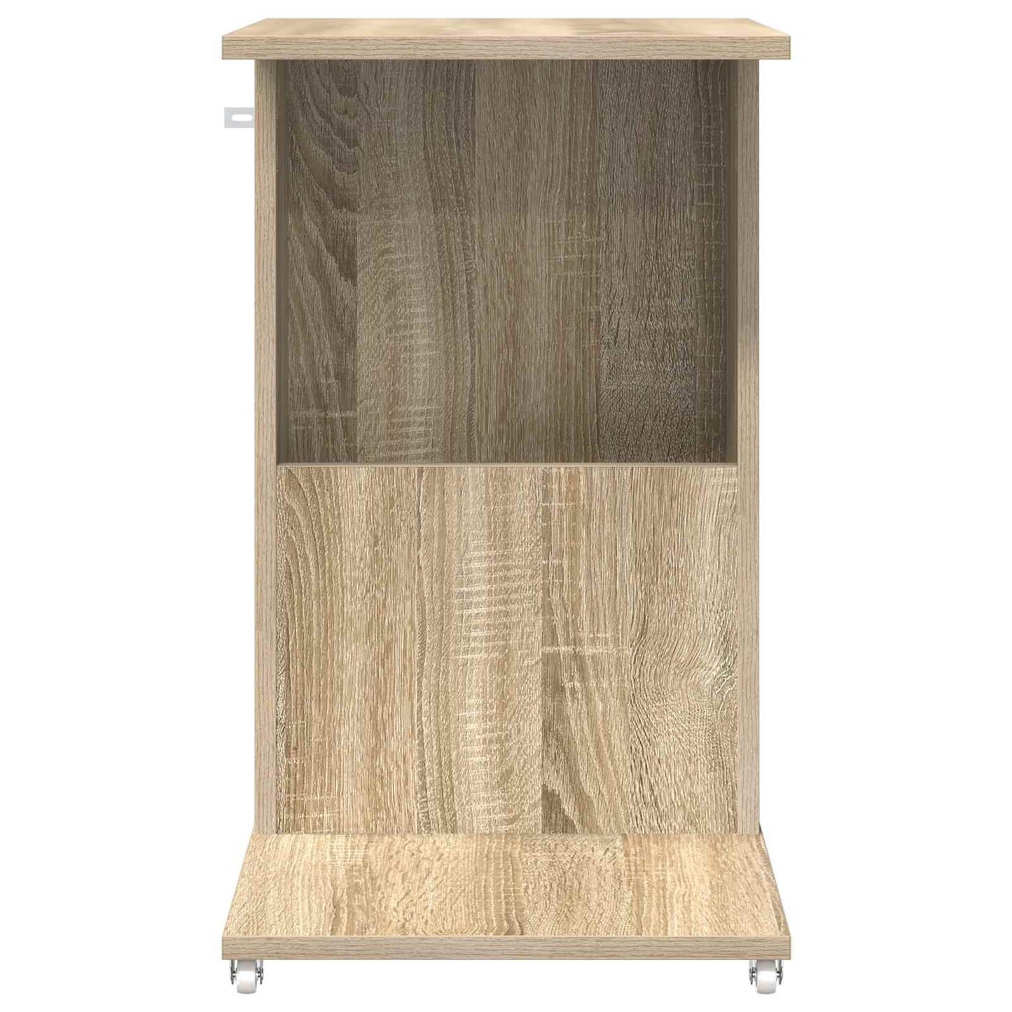 Bijzettafel met wiel Sonoma Eiken 40 x 35 x 60 cm Bewerkt hout is nu te koop bij PeponiXL, paradijselijk wonen!
