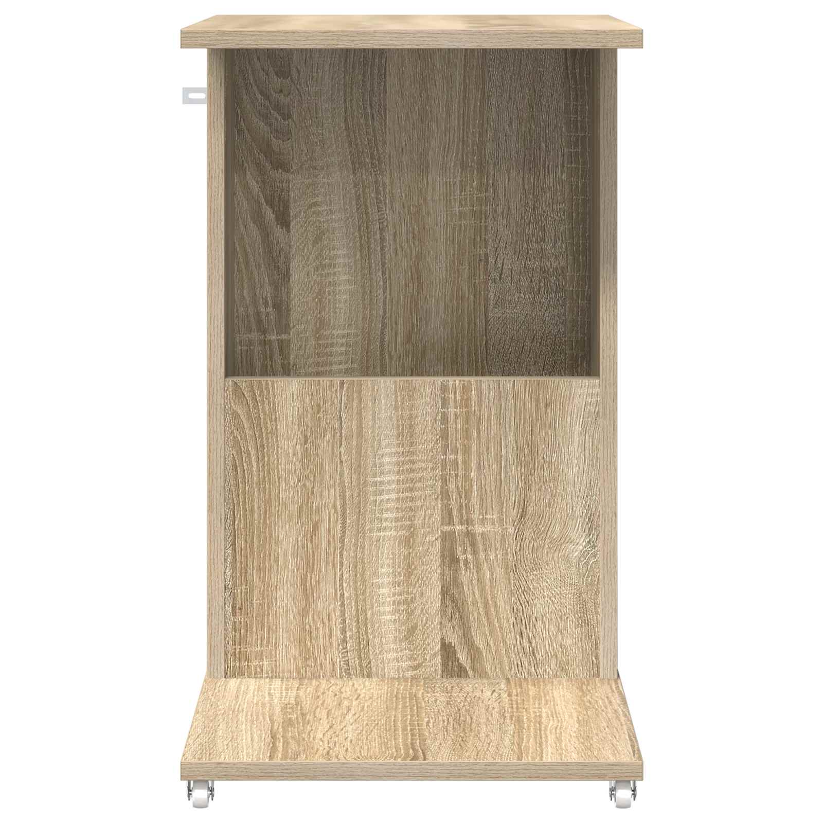 Bijzettafel met wiel Sonoma Eiken 40 x 35 x 60 cm Bewerkt hout is nu te koop bij PeponiXL, paradijselijk wonen!