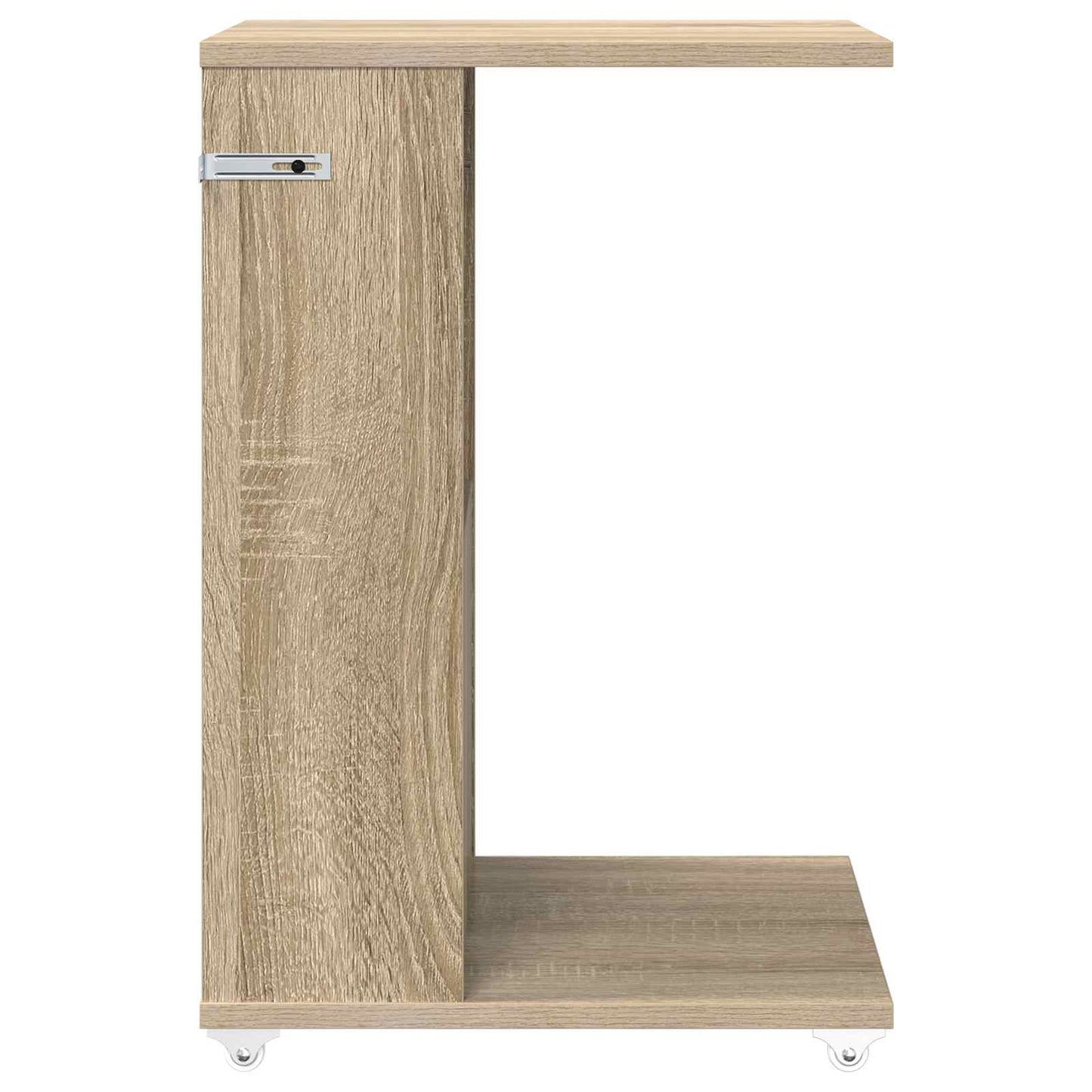 Bijzettafel met wiel Sonoma Eiken 40 x 35 x 60 cm Bewerkt hout is nu te koop bij PeponiXL, paradijselijk wonen!