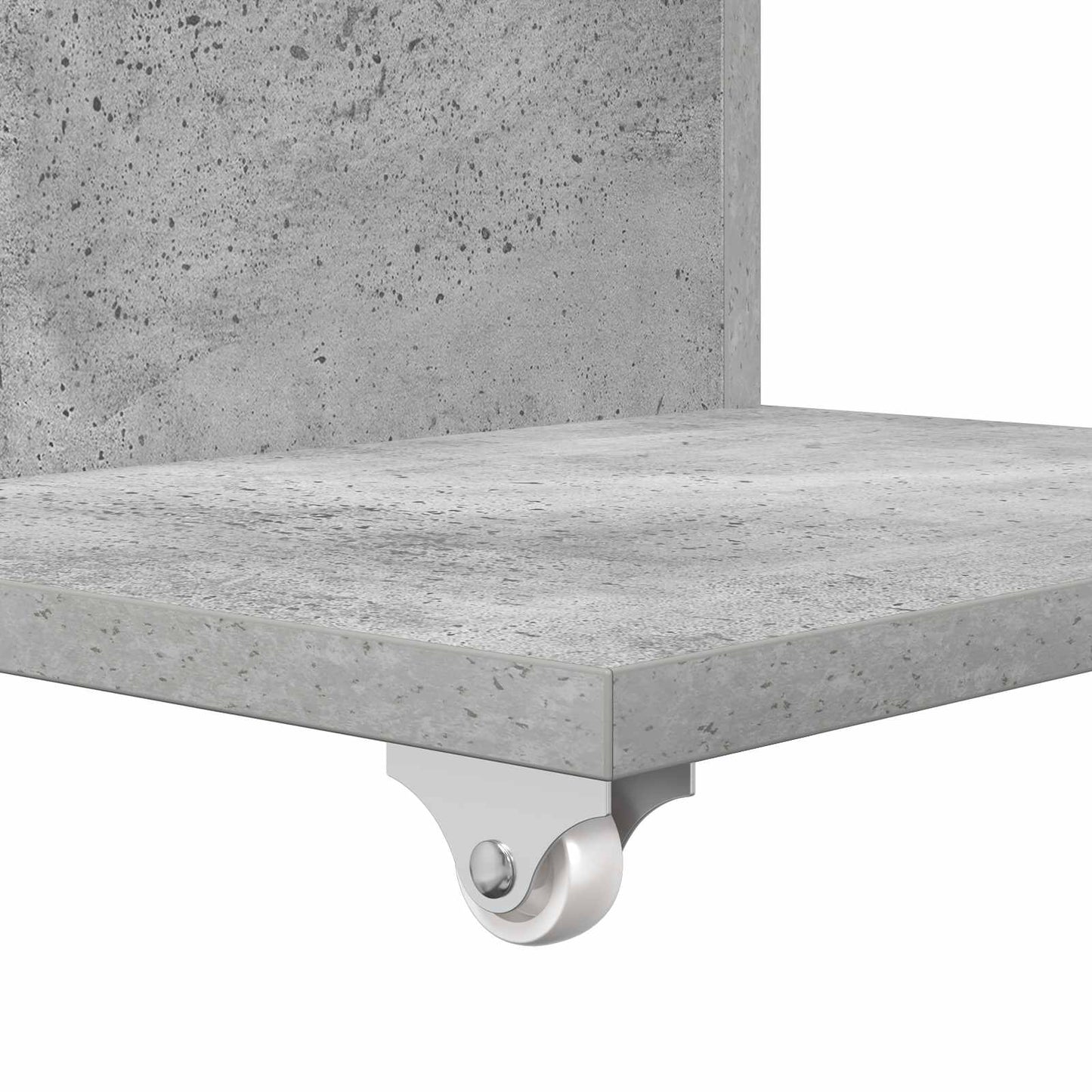 Bijzettafel met wiel Beton Grijs 40 x 35 x 60 cm Bewerkt hout is nu te koop bij PeponiXL, paradijselijk wonen!