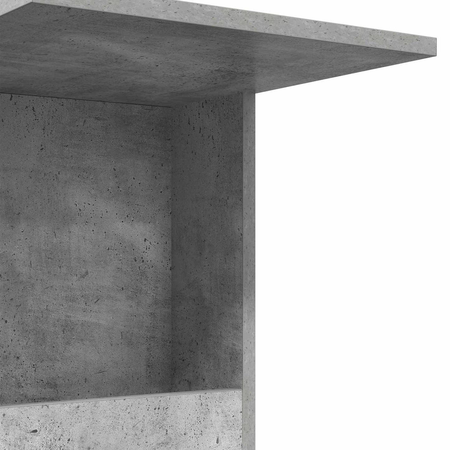 Bijzettafel met wiel Beton Grijs 40 x 35 x 60 cm Bewerkt hout is nu te koop bij PeponiXL, paradijselijk wonen!
