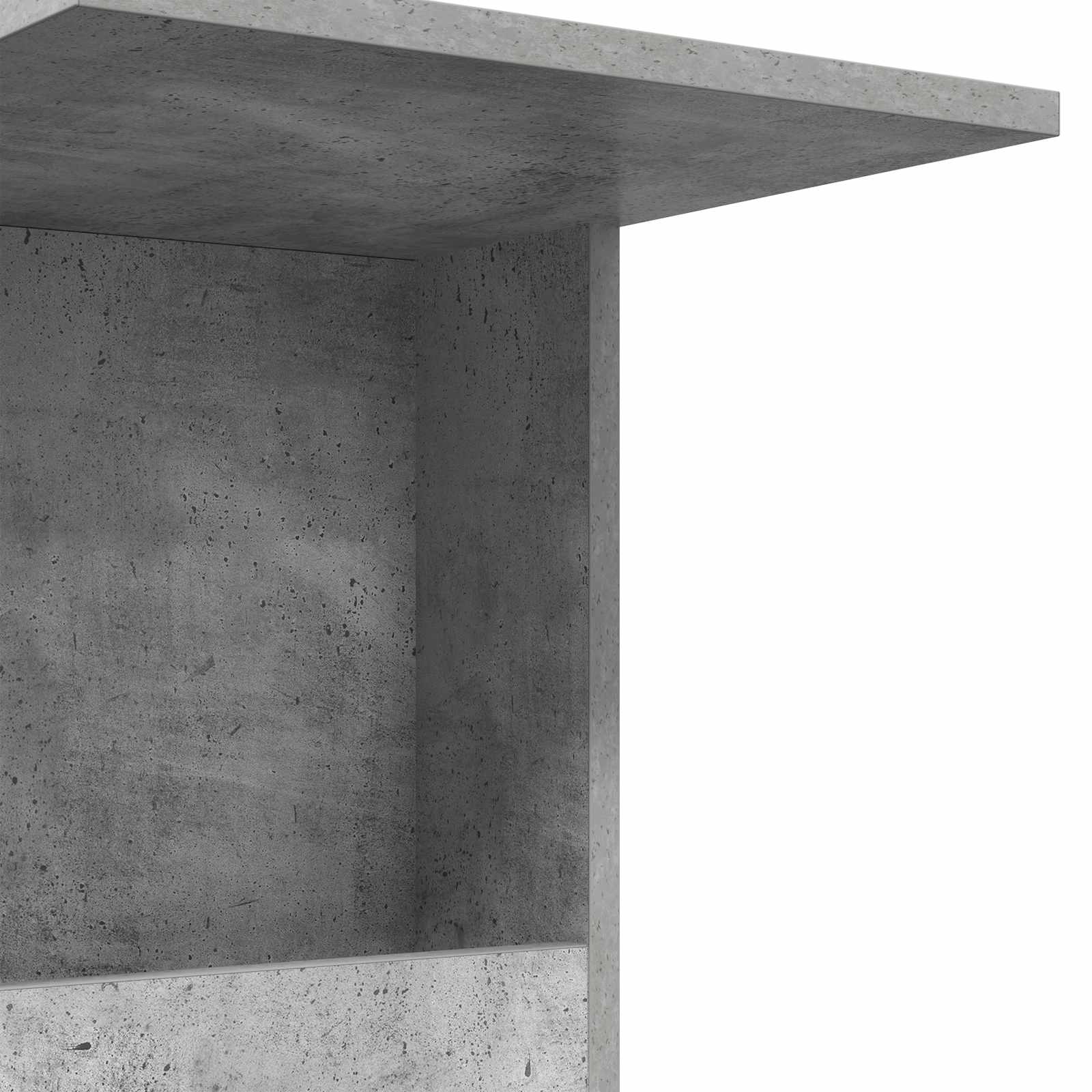 Bijzettafel met wiel Beton Grijs 40 x 35 x 60 cm Bewerkt hout is nu te koop bij PeponiXL, paradijselijk wonen!