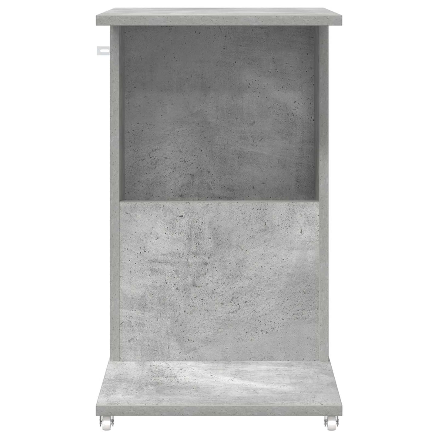 Bijzettafel met wiel Beton Grijs 40 x 35 x 60 cm Bewerkt hout is nu te koop bij PeponiXL, paradijselijk wonen!
