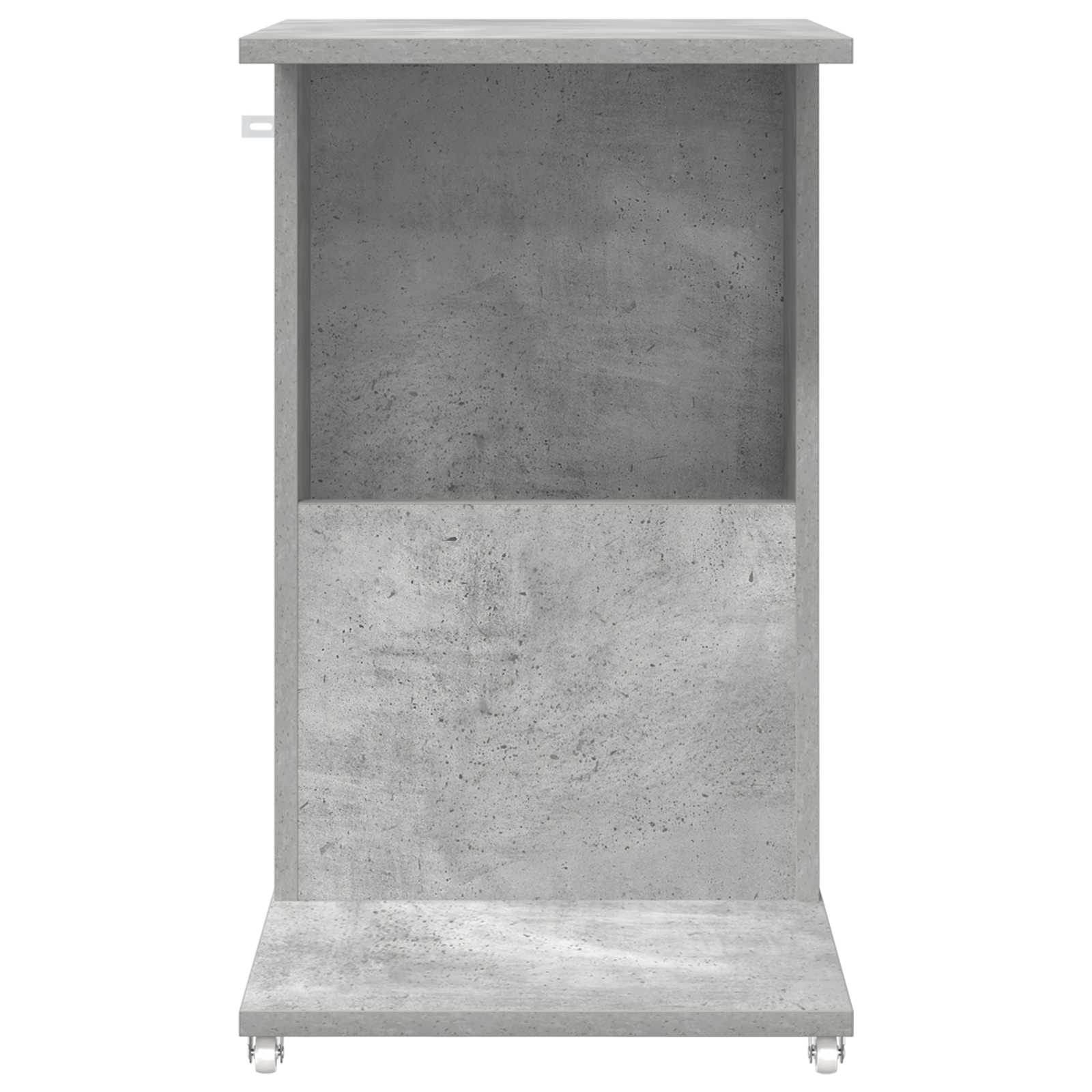 Bijzettafel met wiel Beton Grijs 40 x 35 x 60 cm Bewerkt hout is nu te koop bij PeponiXL, paradijselijk wonen!