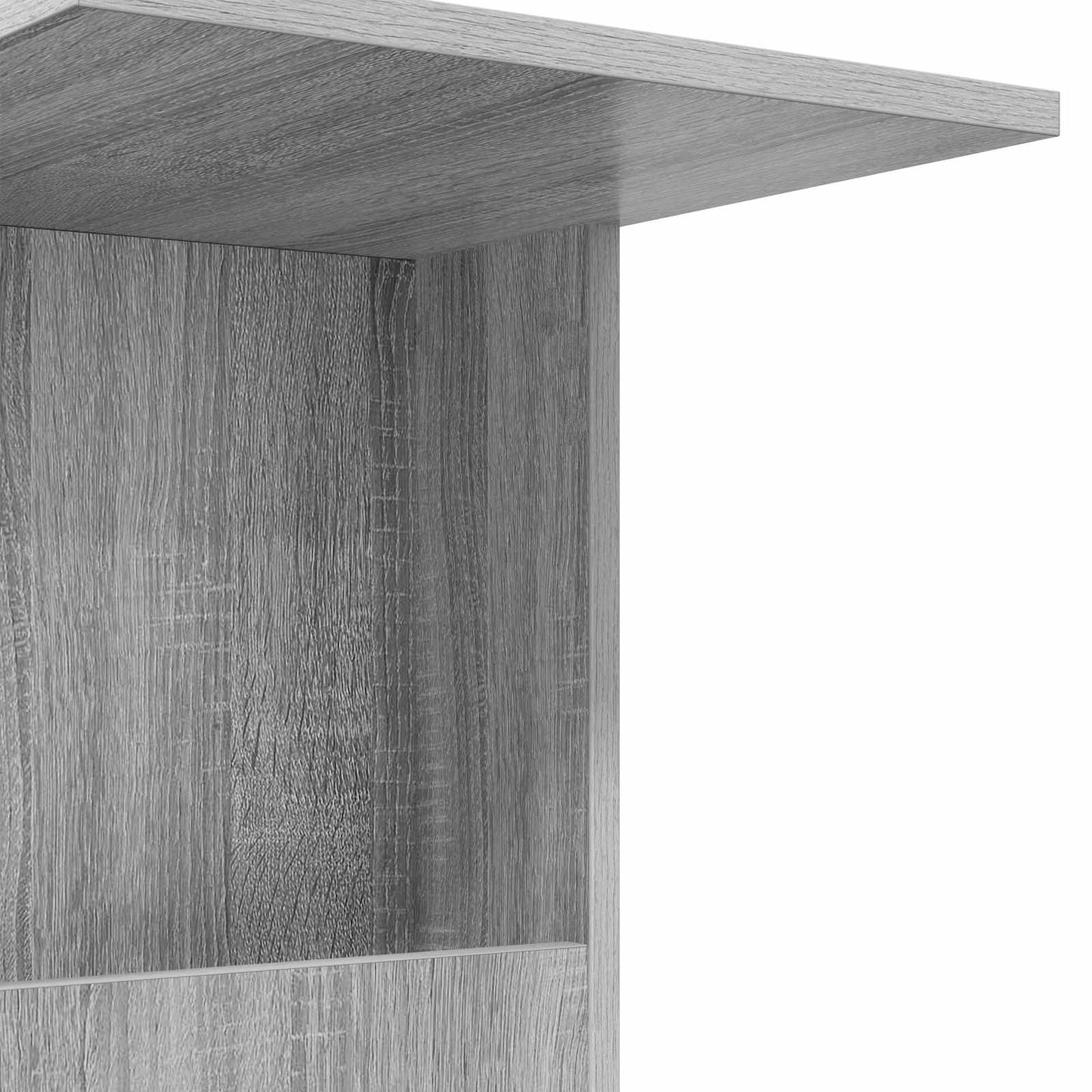Bijzettafel met wiel Grijs Sonoma 40 x 35 x 60 cm Bewerkt hout is nu te koop bij PeponiXL, paradijselijk wonen!