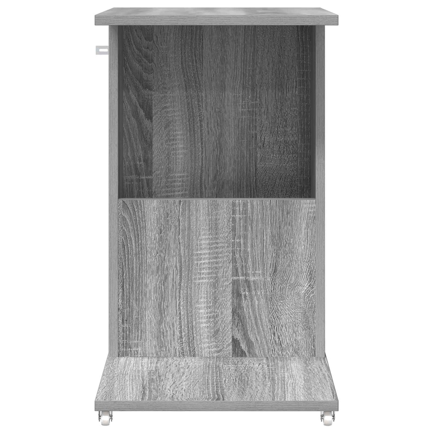 Bijzettafel met wiel Grijs Sonoma 40 x 35 x 60 cm Bewerkt hout is nu te koop bij PeponiXL, paradijselijk wonen!