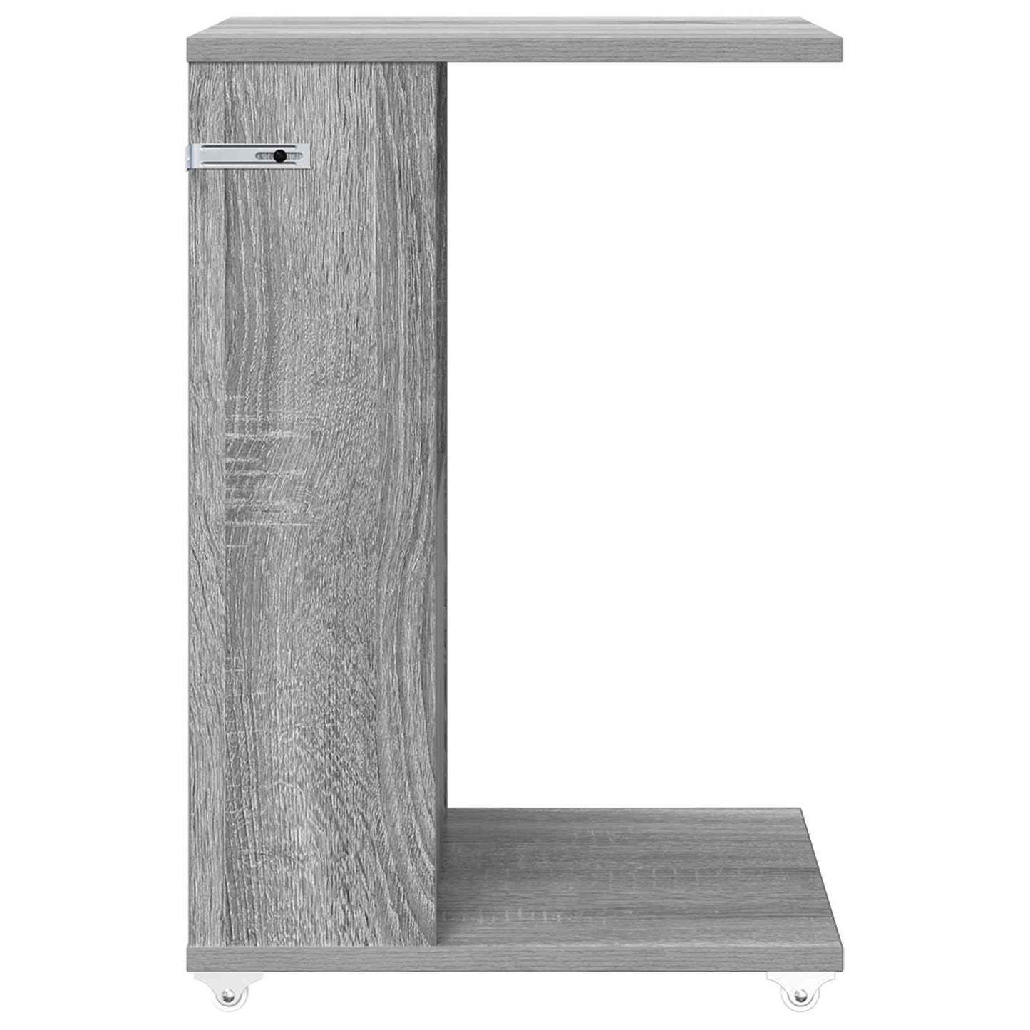 Bijzettafel met wiel Grijs Sonoma 40 x 35 x 60 cm Bewerkt hout is nu te koop bij PeponiXL, paradijselijk wonen!