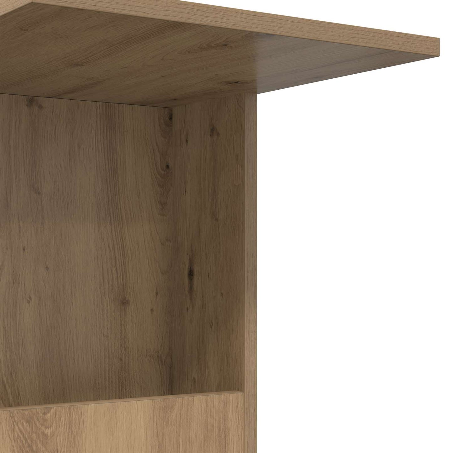 Bijzettafel met wiel Artisan Eiken 40 x 35 x 60 cm Bewerkt hout is nu te koop bij PeponiXL, paradijselijk wonen!