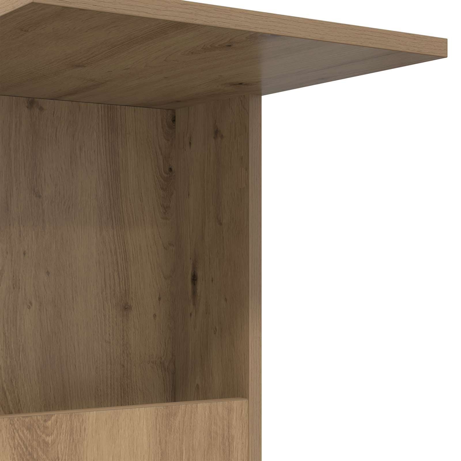 Bijzettafel met wiel Artisan Eiken 40 x 35 x 60 cm Bewerkt hout is nu te koop bij PeponiXL, paradijselijk wonen!