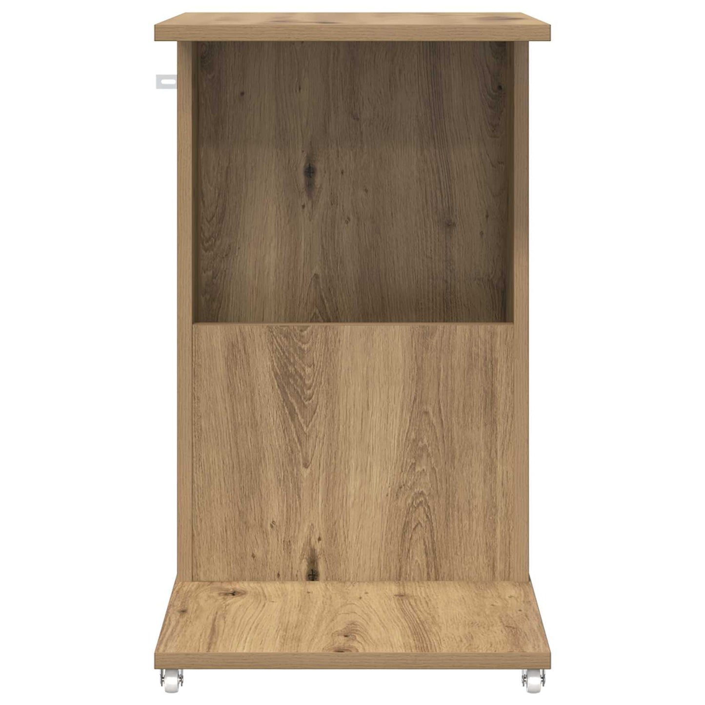 Bijzettafel met wiel Artisan Eiken 40 x 35 x 60 cm Bewerkt hout is nu te koop bij PeponiXL, paradijselijk wonen!