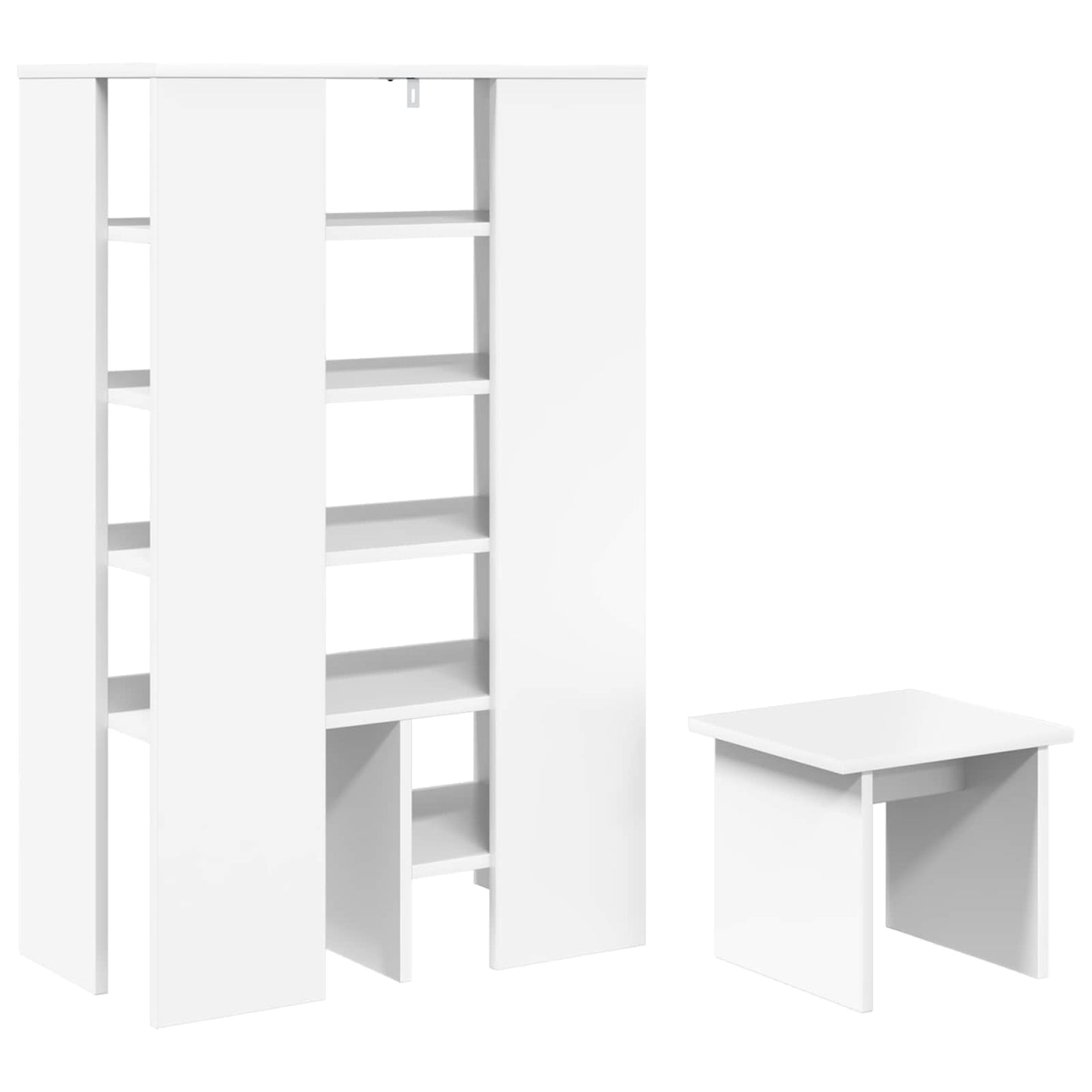 Schoenenkast met plank met opslag 2 pcs Wit Bewerkt hout is nu te koop bij PeponiXL, paradijselijk wonen!