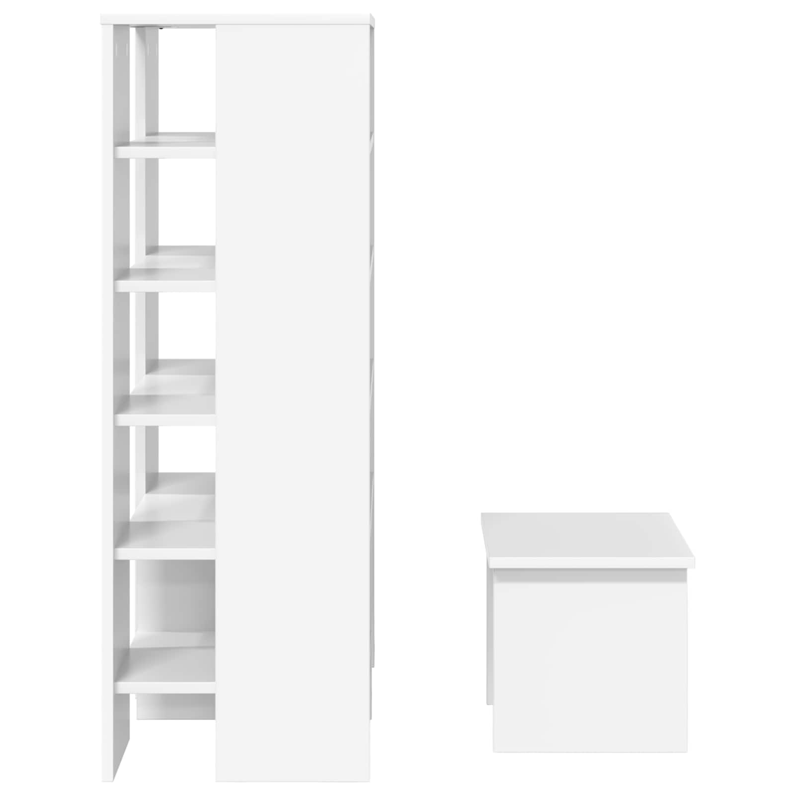 Schoenenkast met plank met opslag 2 pcs Wit Bewerkt hout is nu te koop bij PeponiXL, paradijselijk wonen!